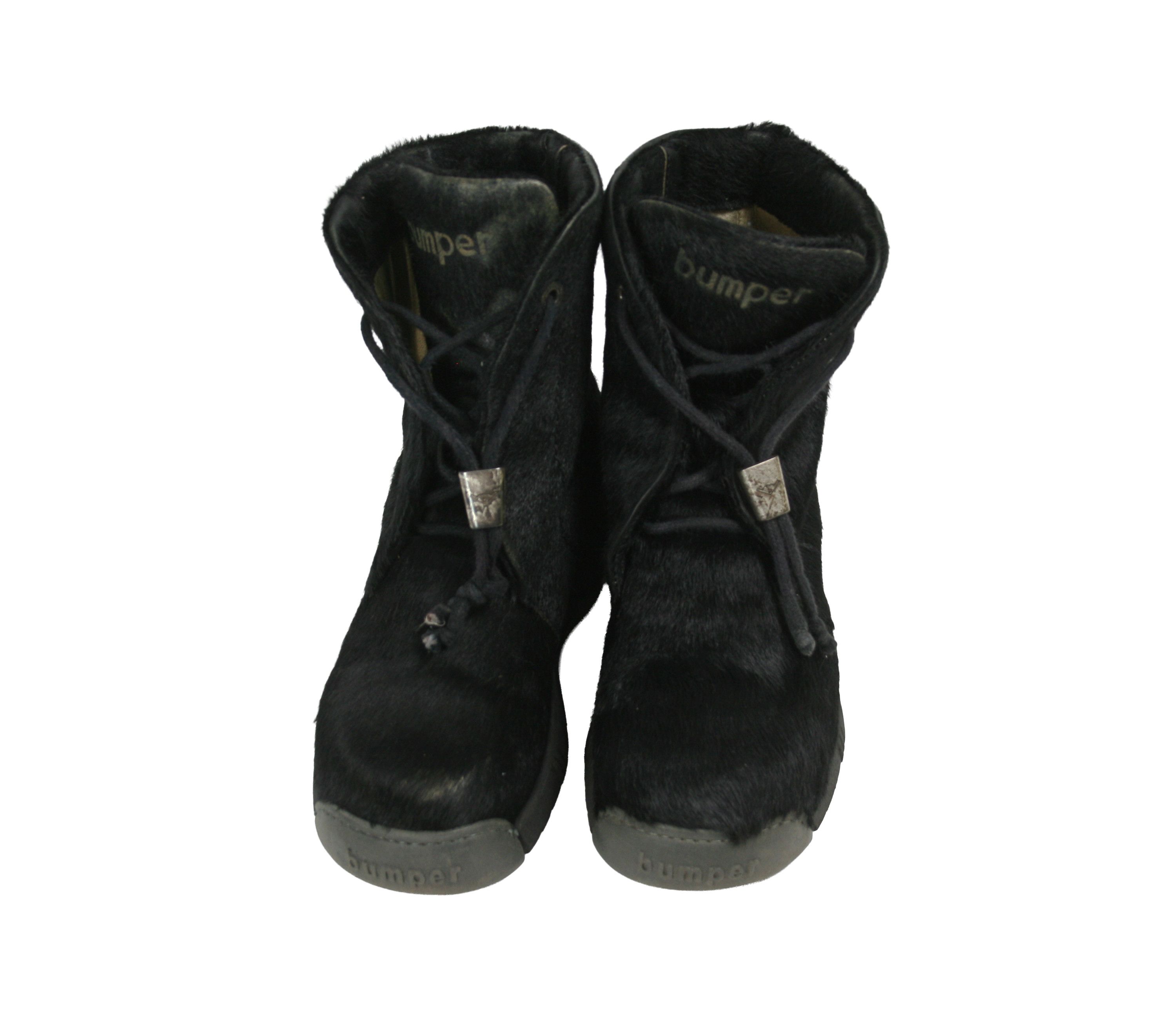 Japanese Brand Bumper 00S Chewbacca Y2K Pony Hair Fur Laced Boots Vintage Size US 9 / IT 39 - 7 Thumbnail