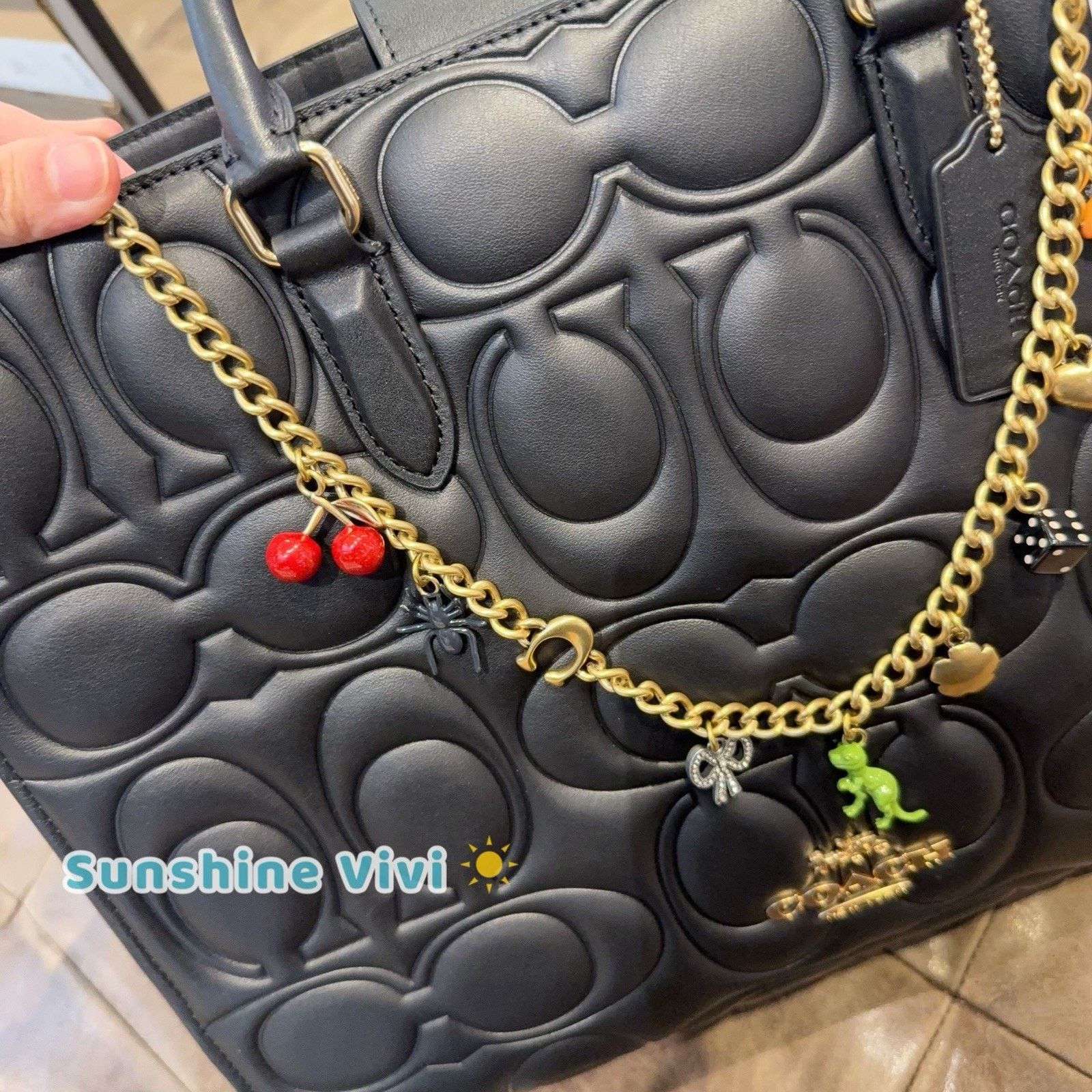 Coach NWT Coach Bundle Large Maggie Bag CY672 & CCD30 Long Chain Size ONE SIZE - 2 Thumbnail