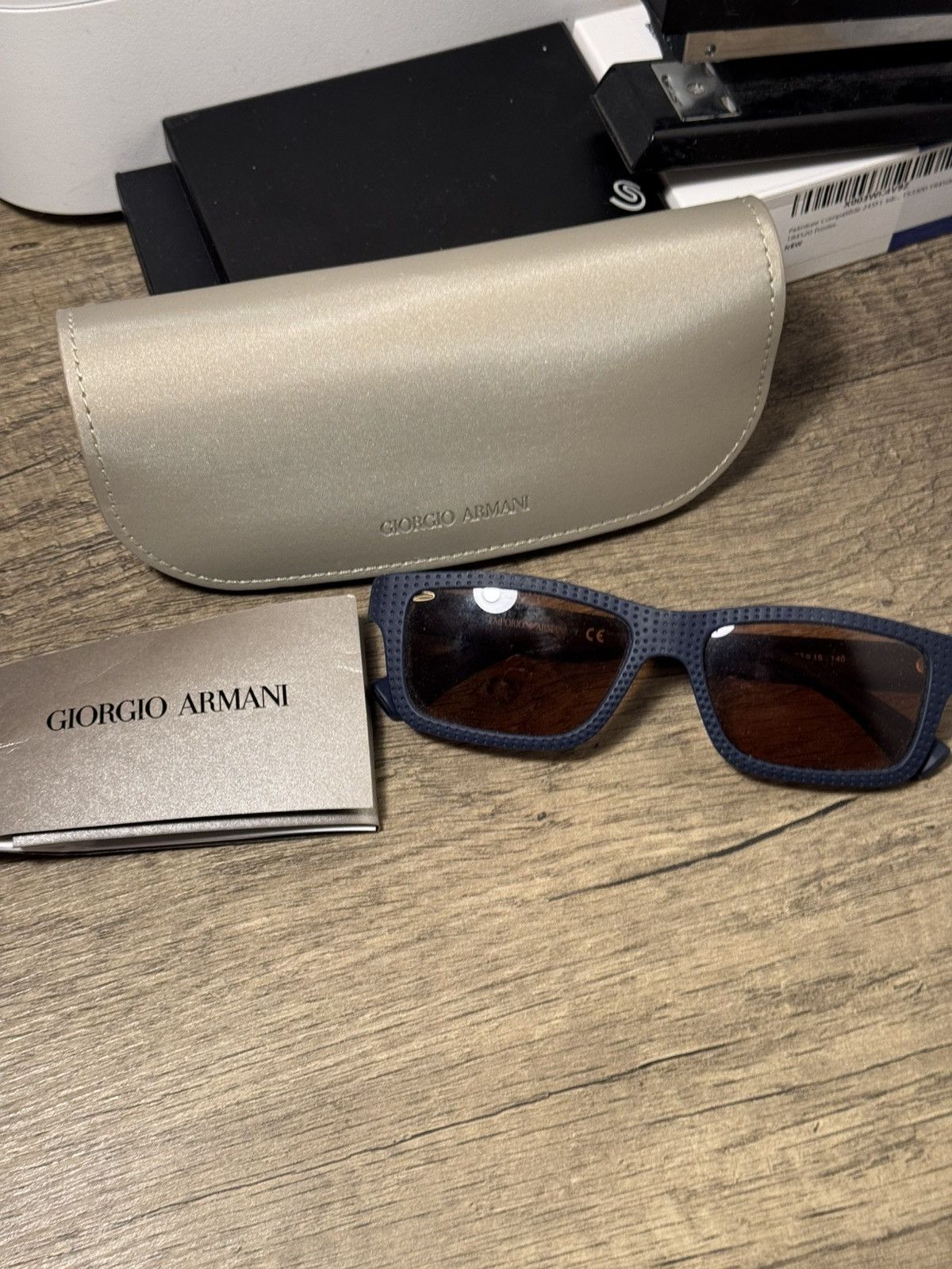 Emporio Armani Emporio Armani EA3019 Navy Textured Frame Sunglasses w/ Case Size ONE SIZE - 3 Thumbnail