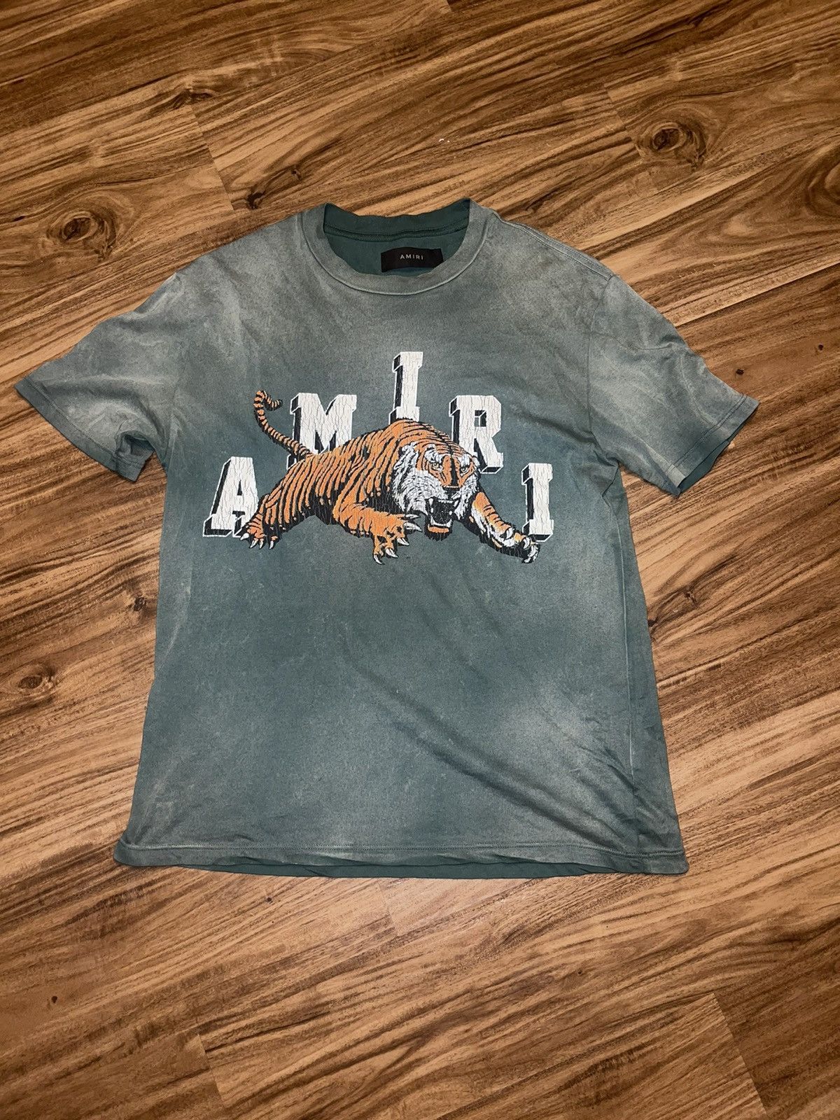 Image of Amiri Green Tiger Crewneck, Men's (Size XS)