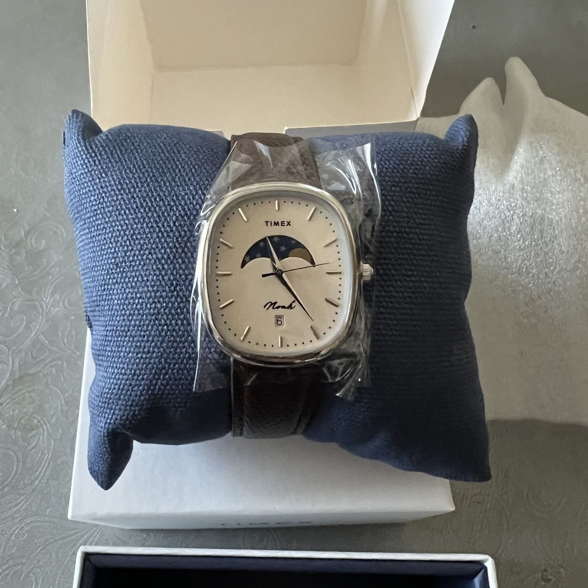 Noah × Timex Noah x Timex Moon Phase Watch Black Silver | Grailed