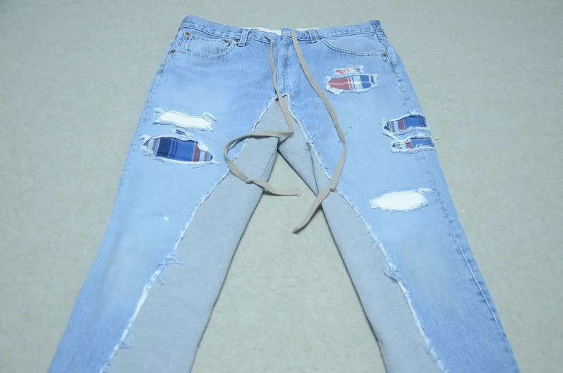 Greg Lauren greg lauren Classic jeans, sweatpants, spliced heavy-duty c Size US 30 / EU 46 - 2 Thumbnail