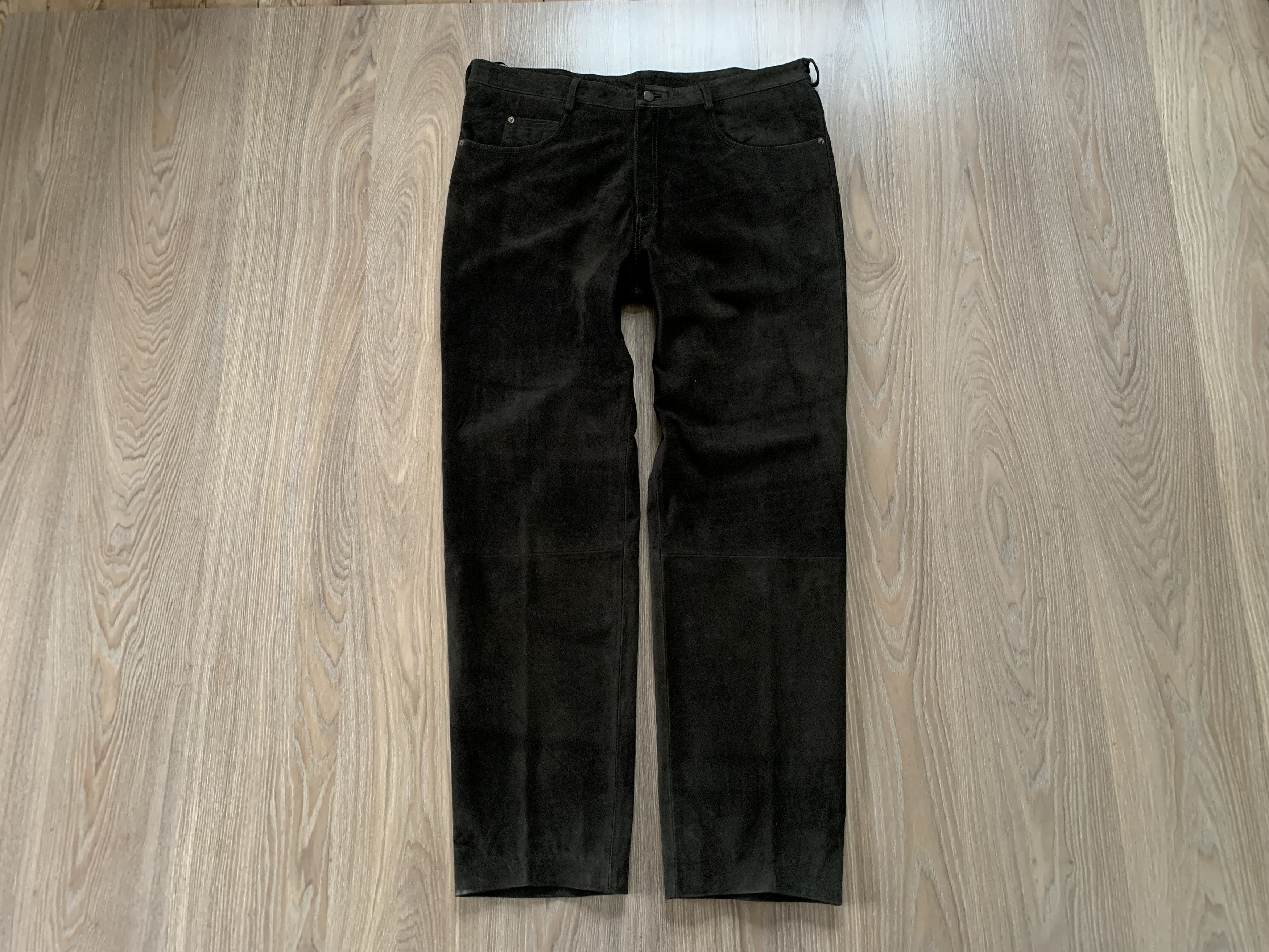 Vintage Mens Vintage Heavy Khaki Leather Pant Size US 40 / EU 56 - 1 Thumbnail