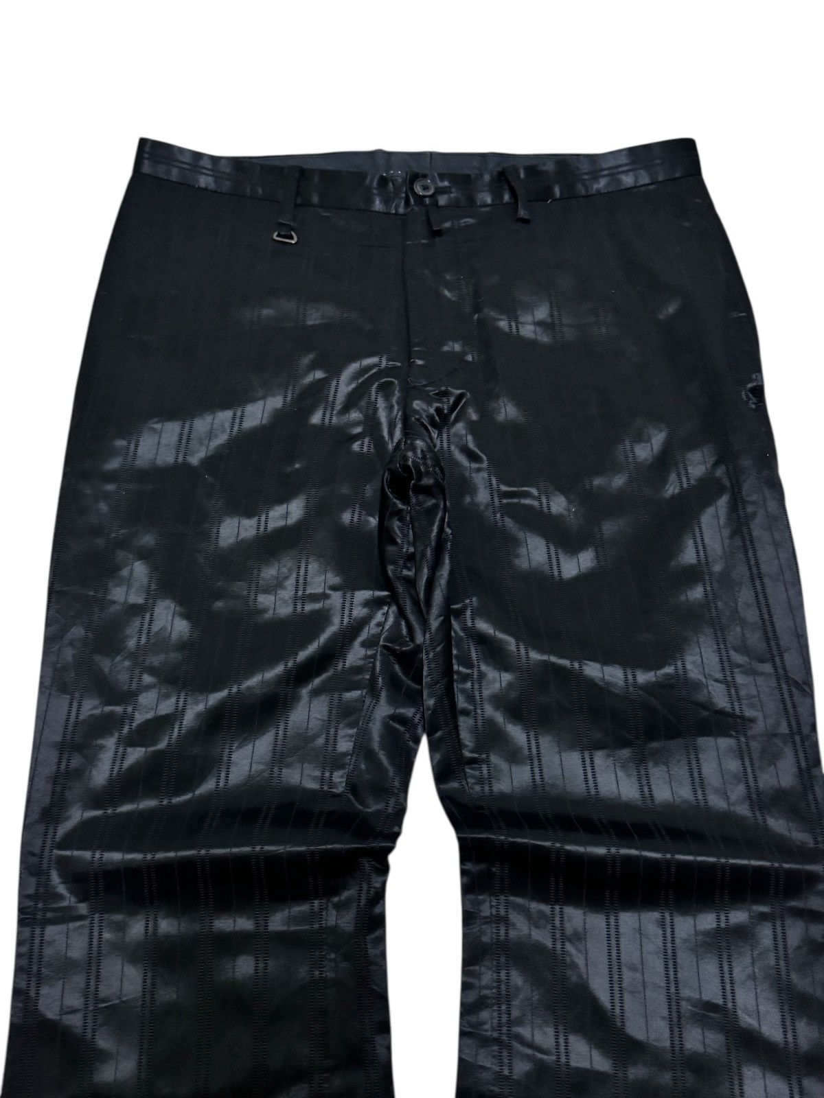 Tete Homme Vintage Tete Homme Black Glossy Flare Pants Bell Bottoms Size US 29 - 3 Thumbnail