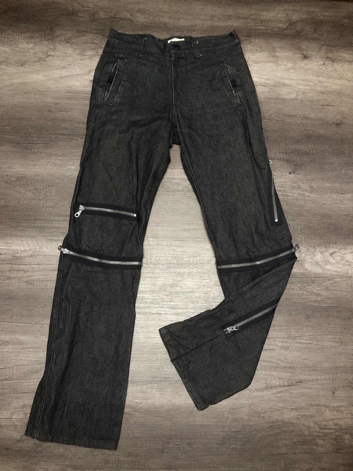 If Six Was Nine × Japanese Brand × Le Grande Bleu (L.G.B.) Vintage Setting Ons Pants Bondage Zipper Design Size US 29 - 6 Thumbnail