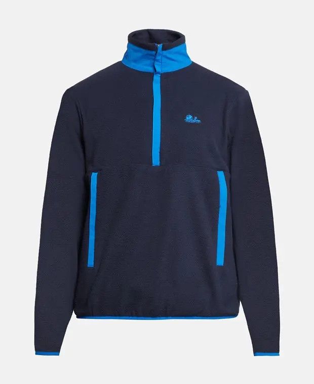 Aime Leon Dore o1mle0925 Unisphere Quarter Zip Fleece Pullover Sweater Navy Size US XL / EU 56 / 4 - 1 Preview