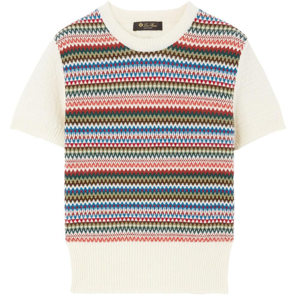 Loro Piana o1w1db10724 Trujillo Crew Neck Sweater in Multicolor Size XL / US 12-14 / IT 48-50 - 1 Thumbnail