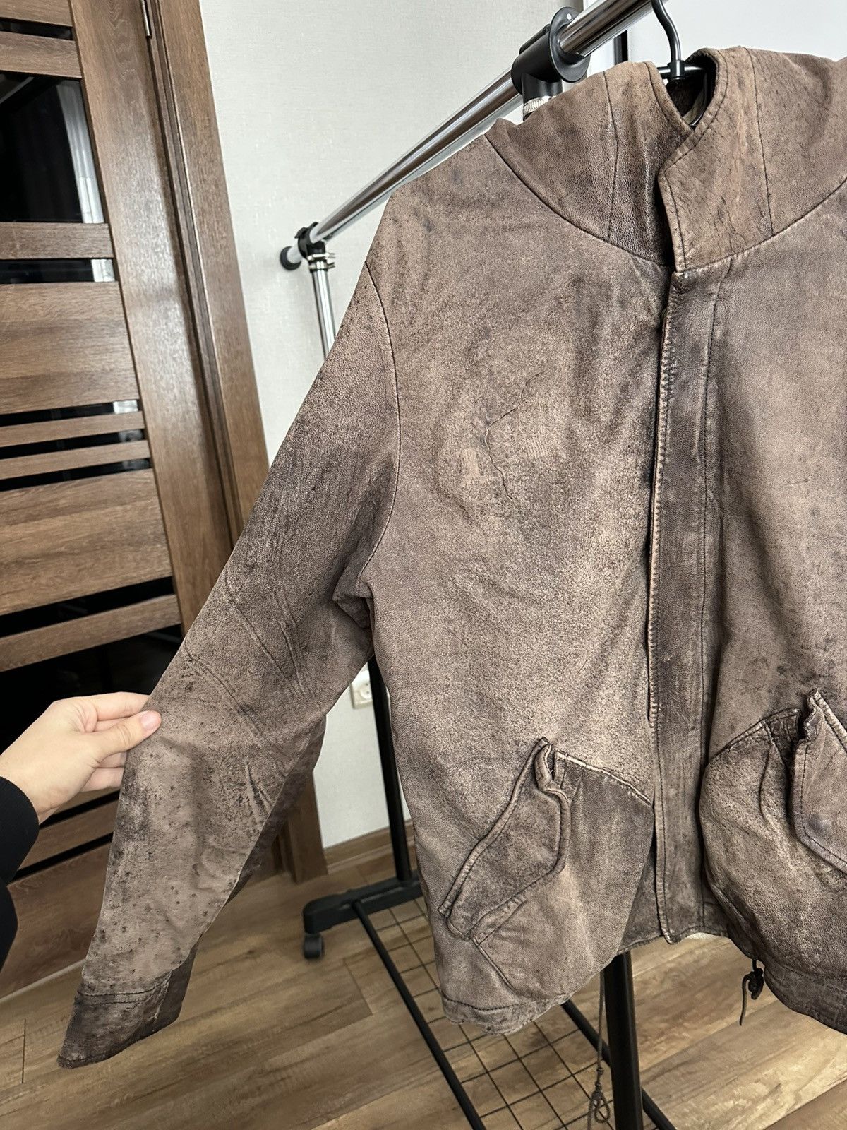 Giorgio Brato Giorgio Brato Leather Zip Jacket Vintage Size US M / EU 48-50 / 2 - 7 Thumbnail