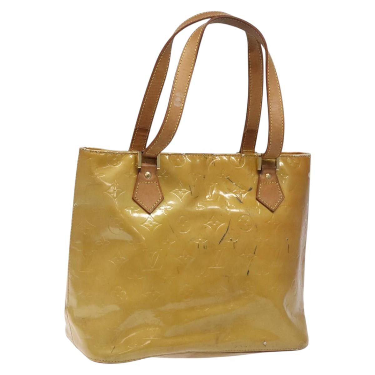 Louis Vuitton LOUIS VUITTON Monogram Vernis Houston Hand Bag Beige M91004 Size ONE SIZE - 1 Thumbnail
