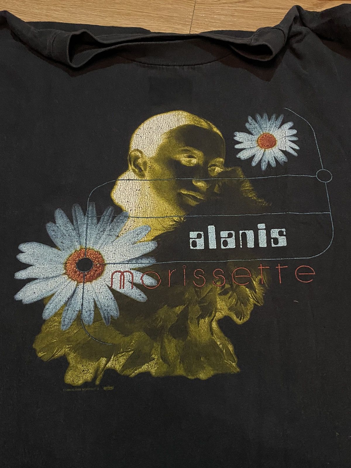 image of Band Tees x Thrifted Vintage Alanis Morissette Shirt in Black, Men's (Size XL)