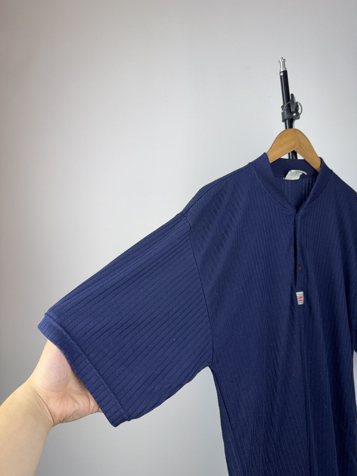 Levi's Vintage 80s / 90s Levi’s Jeanswear Ribbed Henley Tee Blue Size US L / EU 52-54 / 3 - 4 Thumbnail