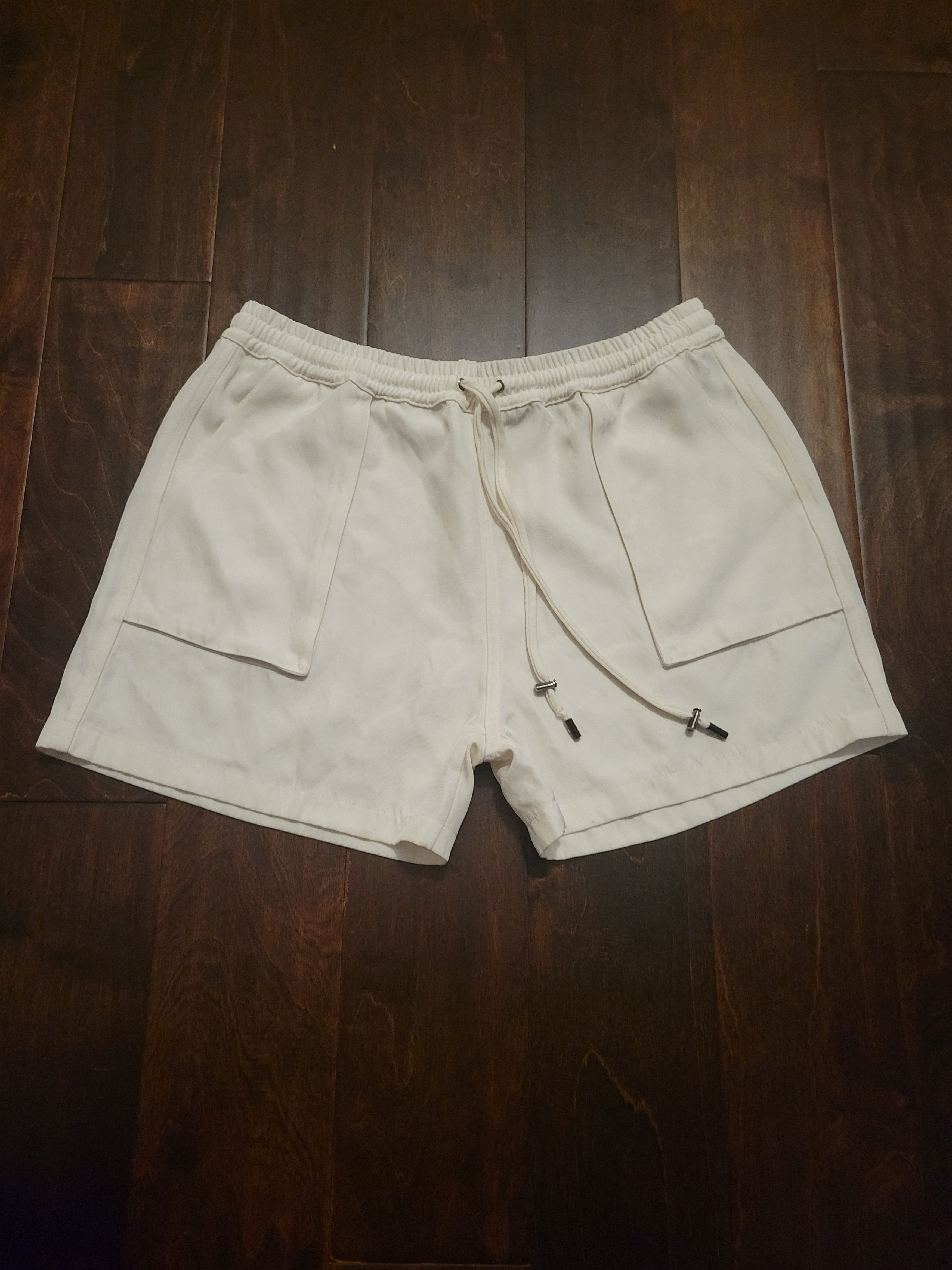 Image of Tom Ford White Acetate High Waist Drawstring Shorts, Men's (Size 30)