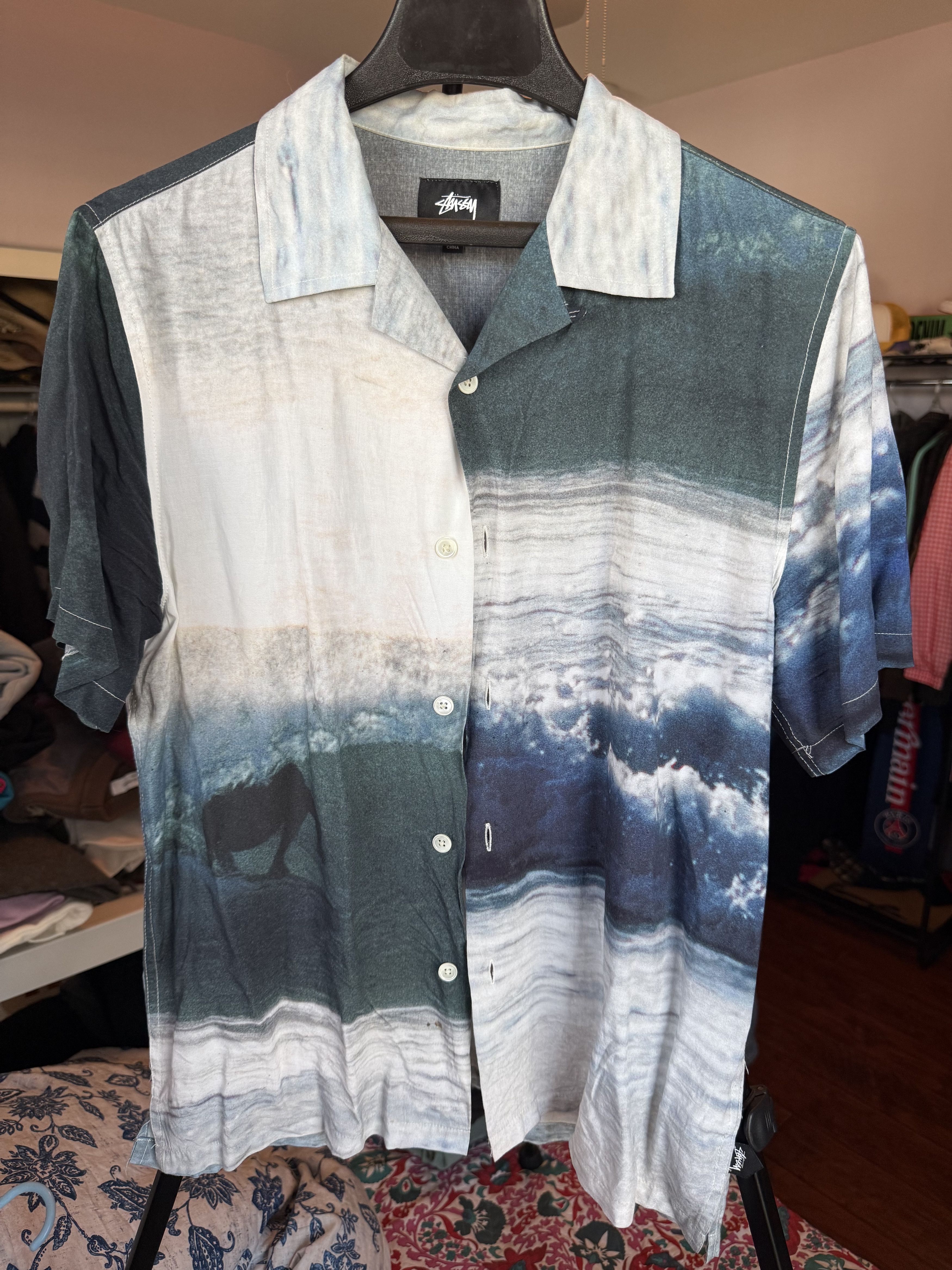 Stussy Stussy Crocodile Print Silk Shirt | Grailed