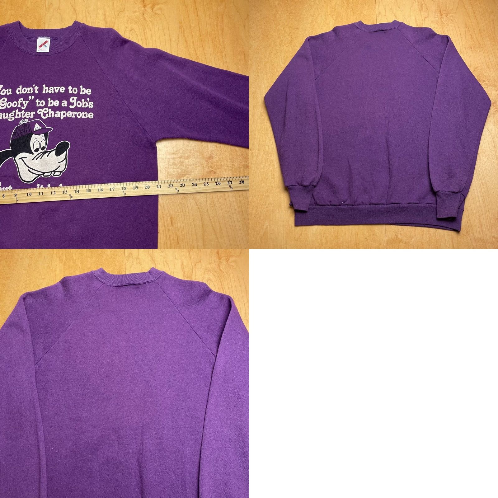 Jerzees VINTAGE JERZEES Goofy XL Purple Long Sleeve Pullover Crewneck Sweatshirt Solid Size US XL / EU 56 / 4 - 8 Thumbnail