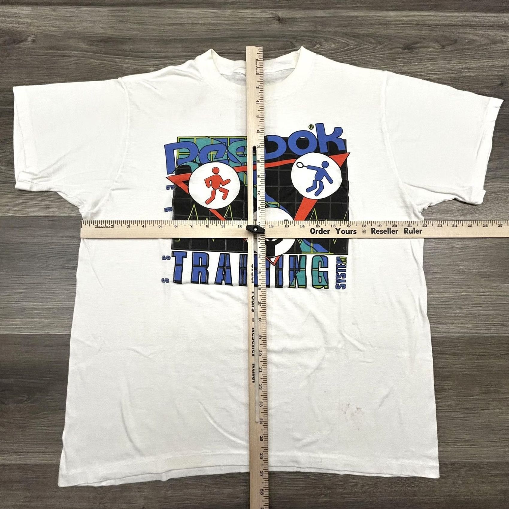 Reebok VINTAGE Reebok Shirt Mens Large White Gym Graphic Fitness Single Stitch 80s USA Size US L / EU 52-54 / 3 - 7 Thumbnail