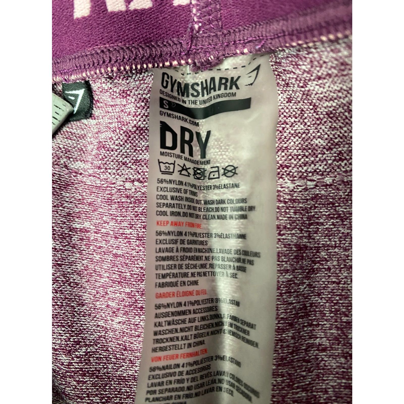 Gymshark Gymshark Leggings S Pink Compression Seamless Waistband Activewear Womens Regular Size 28" / US 6 / IT 42 - 4 Thumbnail