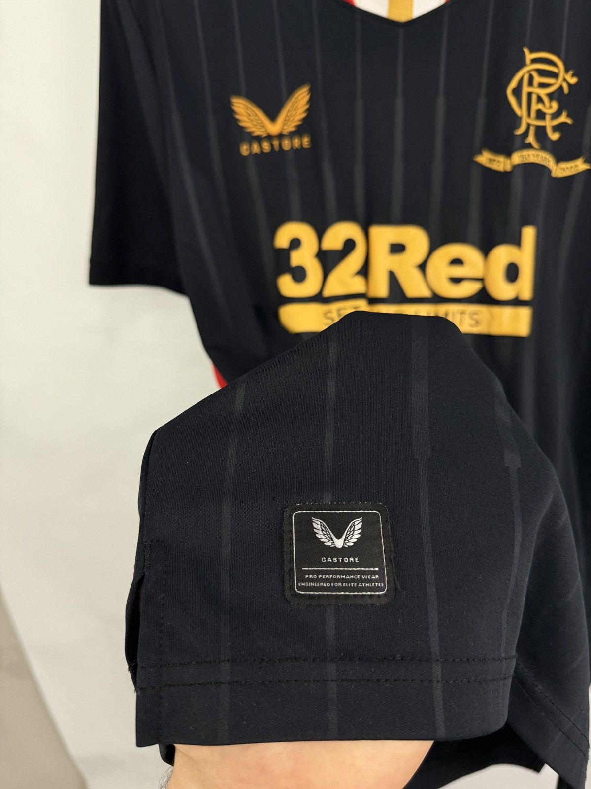 Castore 🏴󠁧󠁢󠁳󠁣󠁴󠁿 2021/22 Castore Glasgow Rangers 150 Years Home Jersey Y2K Size US XL / EU 56 / 4 - 6 Thumbnail