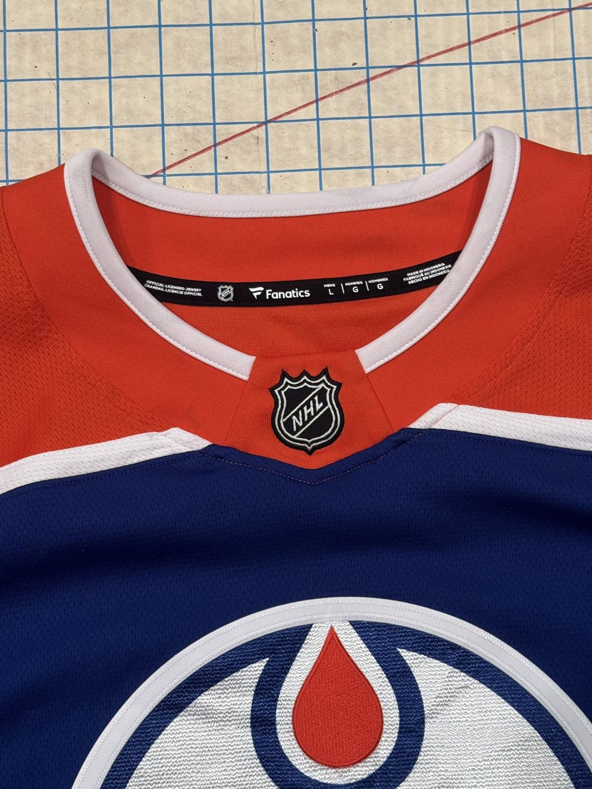 NHL Edmonton Oilers Blank Hockey Jersey Fanatics Mens Large Size US L / EU 52-54 / 3 - 6 Thumbnail