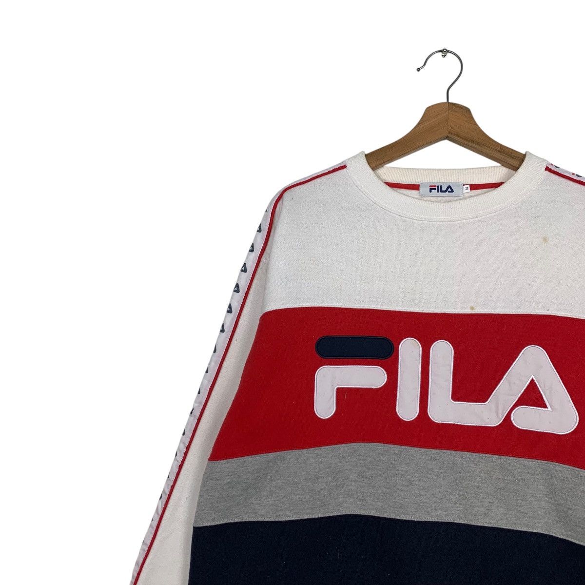 Fila FILA Big Logo Sidetape Crewneck Sweatshirt #2520-C114 Size US M / EU 48-50 / 2 - 6 Thumbnail