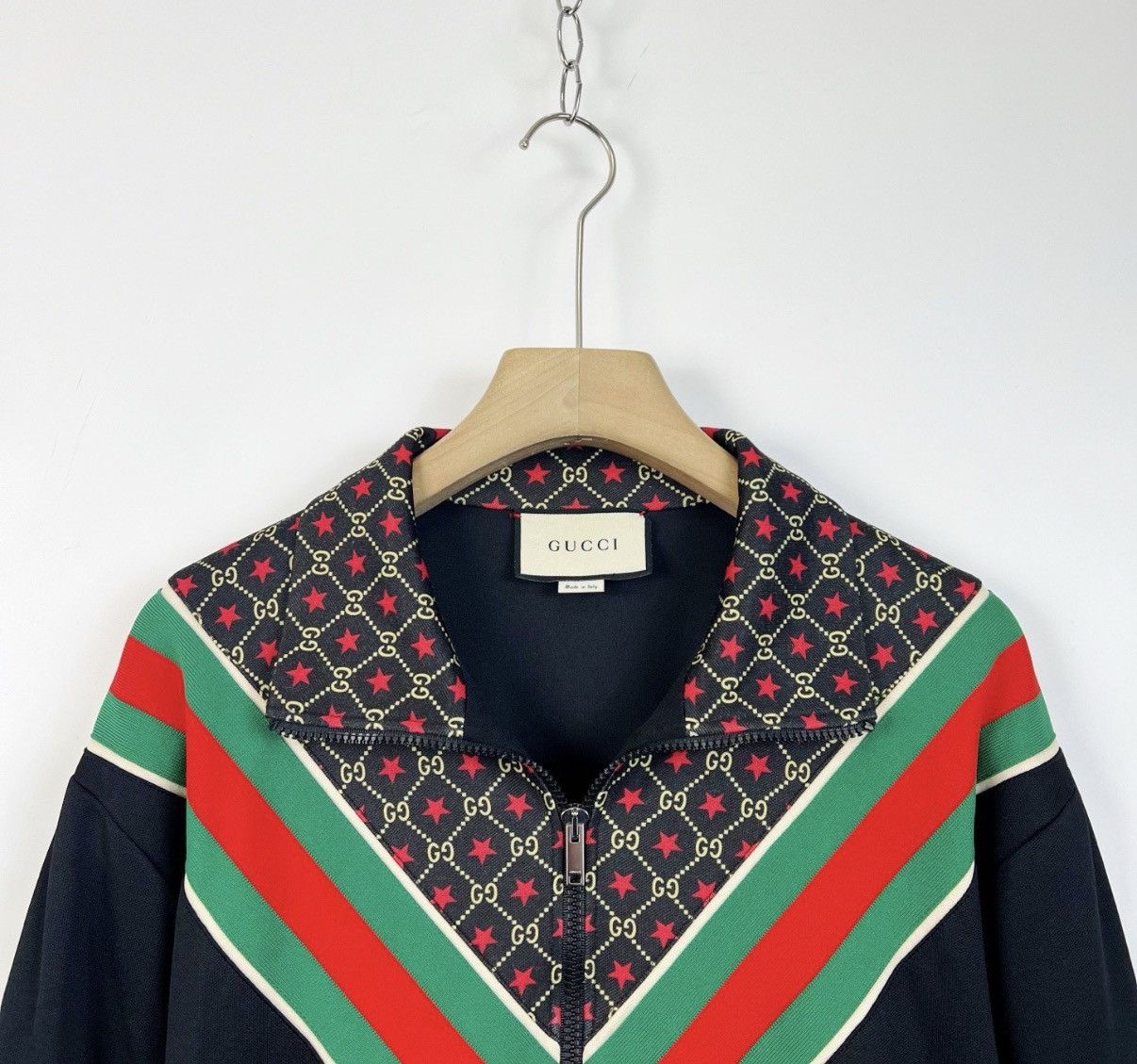 Gucci Gucci Double G Star Print V-Shaped Webbing Knit Jacket K12 Size US XL / EU 56 / 4 - 3 Thumbnail