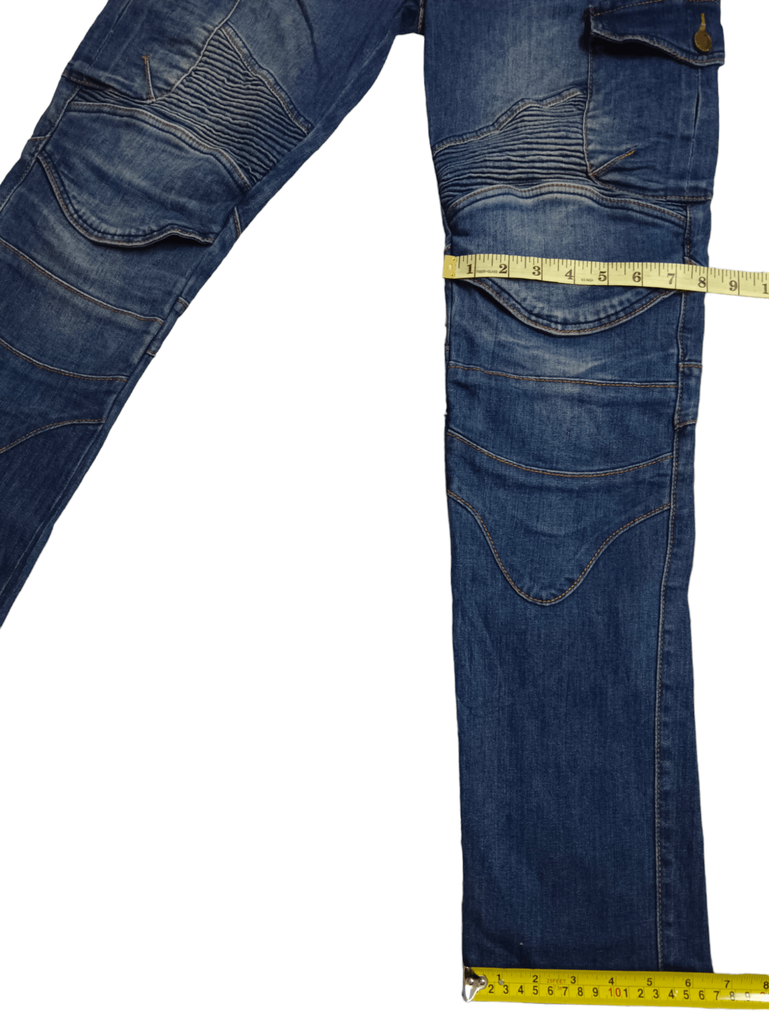 Japanese Brand VOLERO Balmain Inspired Multi Pocket Biker Denim Size US 30 / EU 46 - 8 Thumbnail