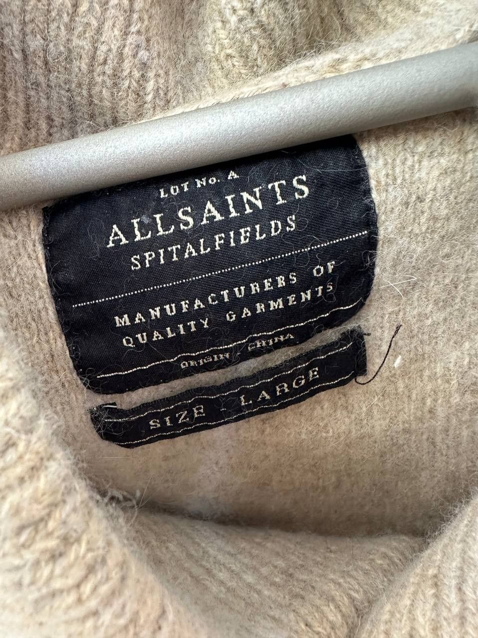 Allsaints × Vintage Allsaints Spitalfields Skythe Funnel Shawl Collar Sweater Size US L / EU 52-54 / 3 - 10 Thumbnail
