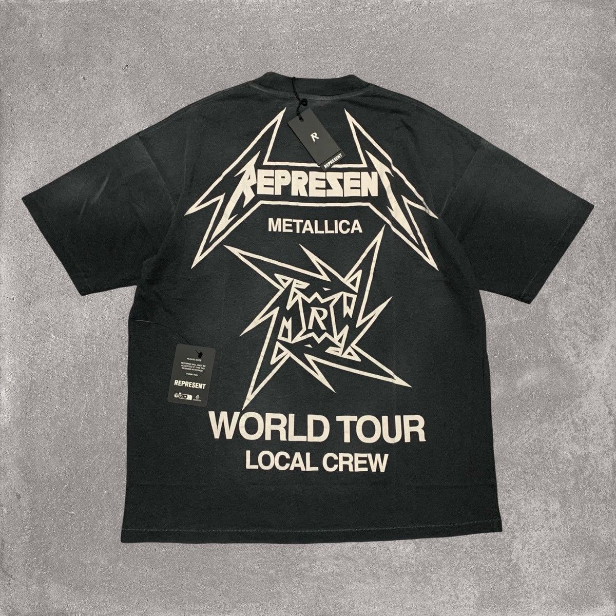 Represent Clo. Represent Metallica Small 40th Anniversary Stained Black Tee Size US S / EU 44-46 / 1 - 1 Thumbnail