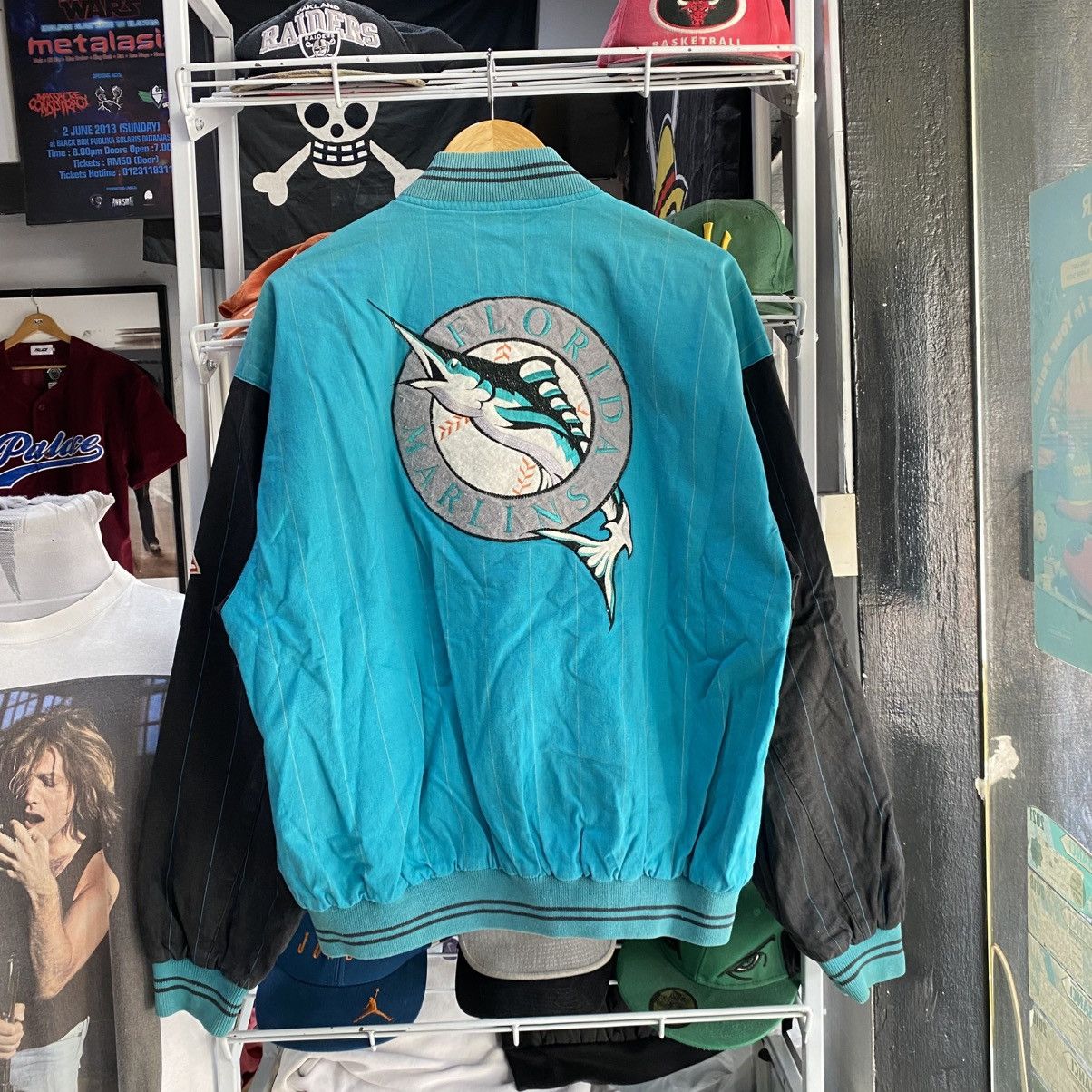 MLB × Mirage × Vintage Vintage 90s MLB Florida Marlins Reversible Jacket Size US M / EU 48-50 / 2 - 1 Thumbnail