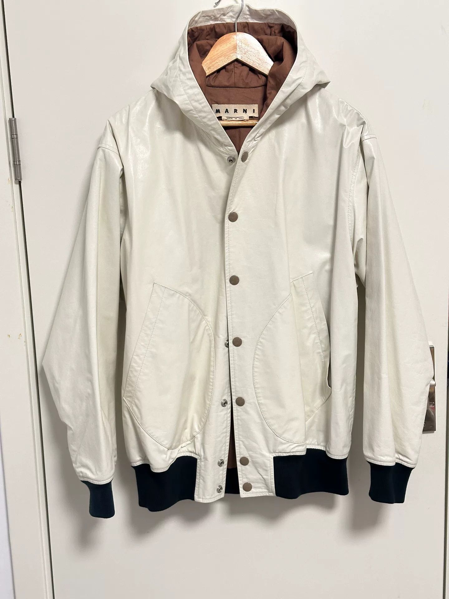 Marni Marni Utility Jacket in Brown Leather Size US M / EU 48-50 / 2 - 1 Thumbnail