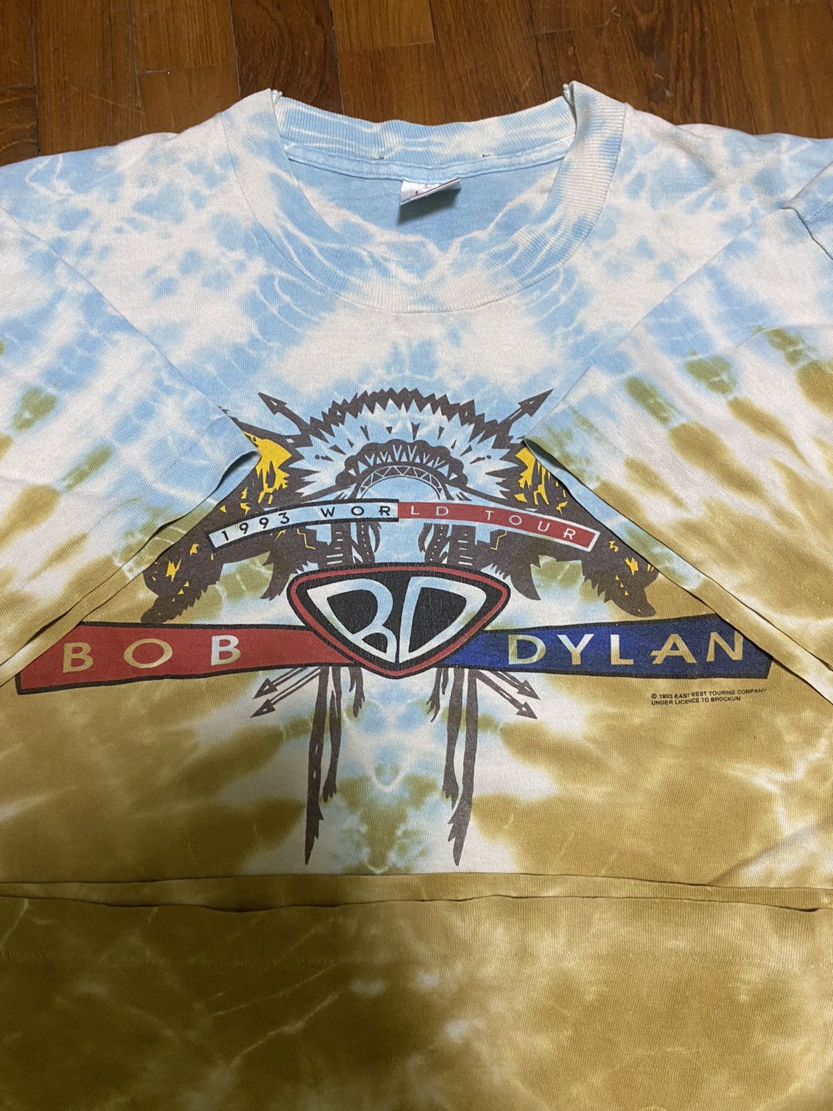 Band Tees × Vintage Vintage 90’s Bob Dylan World Tour Tie Dye FOTL Tee Size US L / EU 52-54 / 3 - 2 Thumbnail