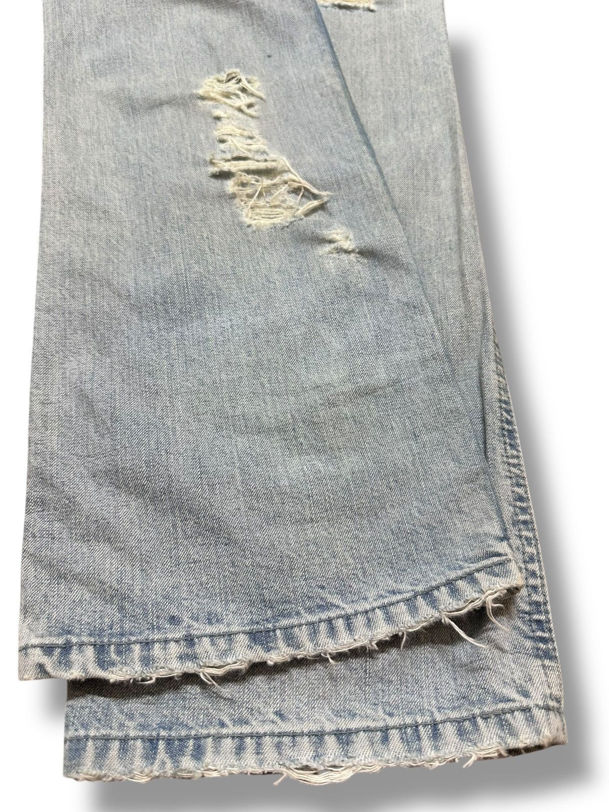 Japanese Brand Vintage LD Distressed Jean With Baggy Loose Style Faded Wash Size US 30 / EU 46 - 12 Thumbnail