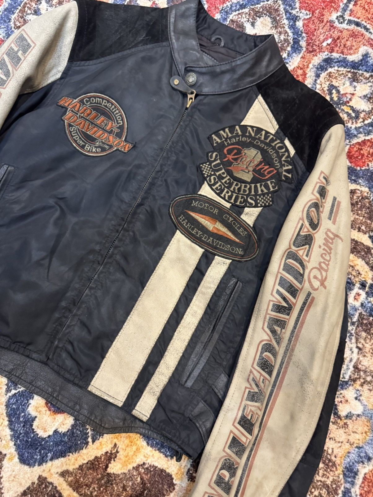Harley Davidson Harley Davidson Leather Jacket Bike Vintage Size US L / EU 52-54 / 3 - 2 Thumbnail