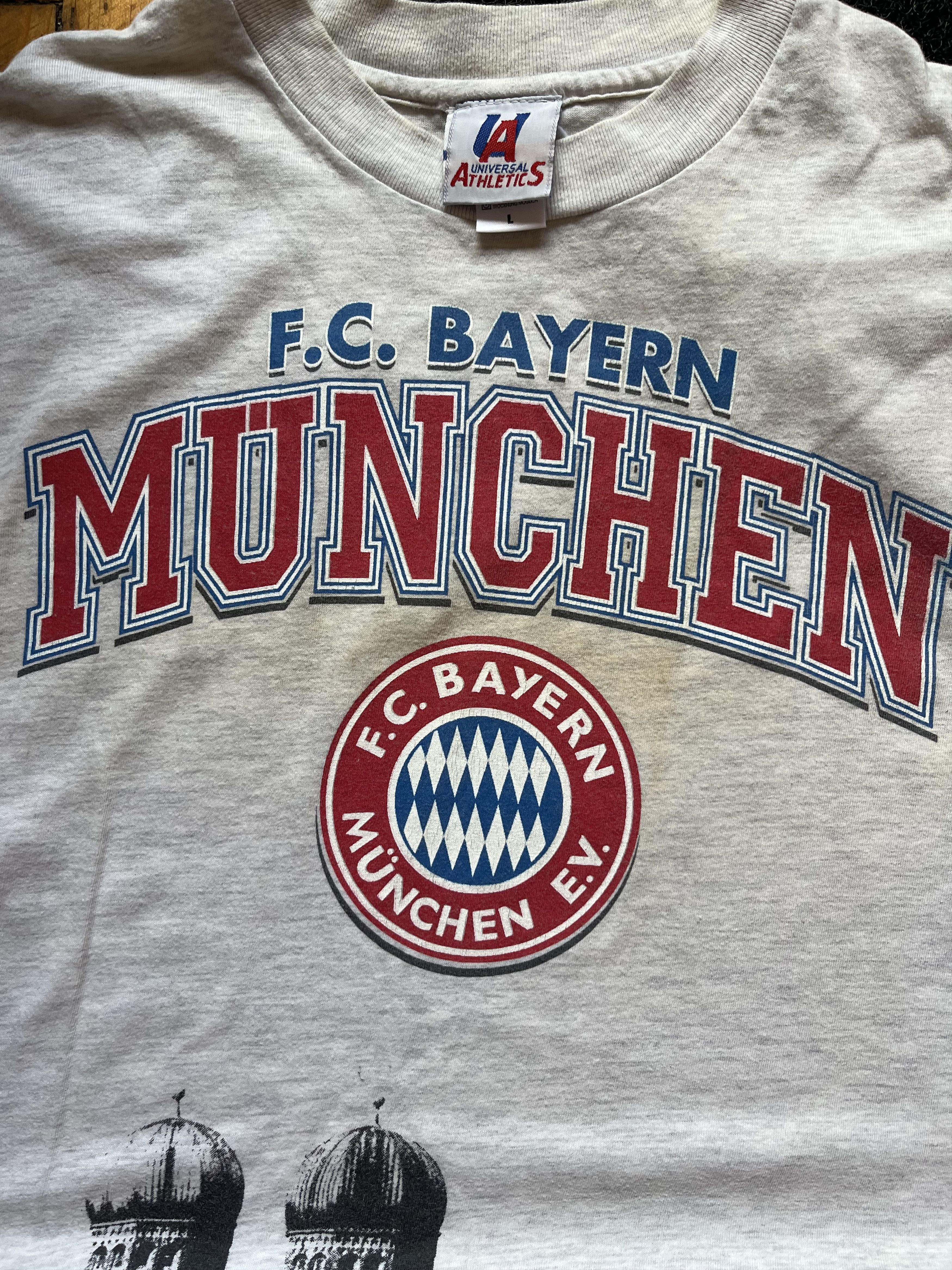 Vintage FC Bayern Munchen 90's Universal Athletic Gray T-shirt Size US L / EU 52-54 / 3 - 3 Thumbnail