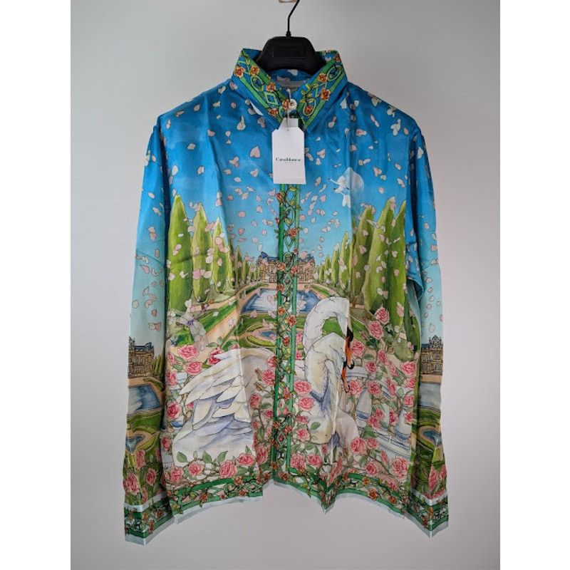 Casablanca o1rshd1 L'Amour En Fleur Long Sleeve Silk Shirt in Multi Size US XL / EU 56 / 4 - 8 Thumbnail