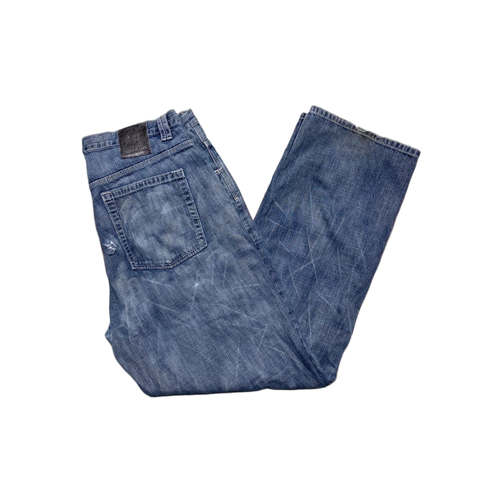 Phat Farm VINTAGE Phat Farm Jeans Men 38x33 Embroidered Wide-Leg Grunge Blue 38 33 Pipes Size US 38 / EU 54 - 1 Thumbnail