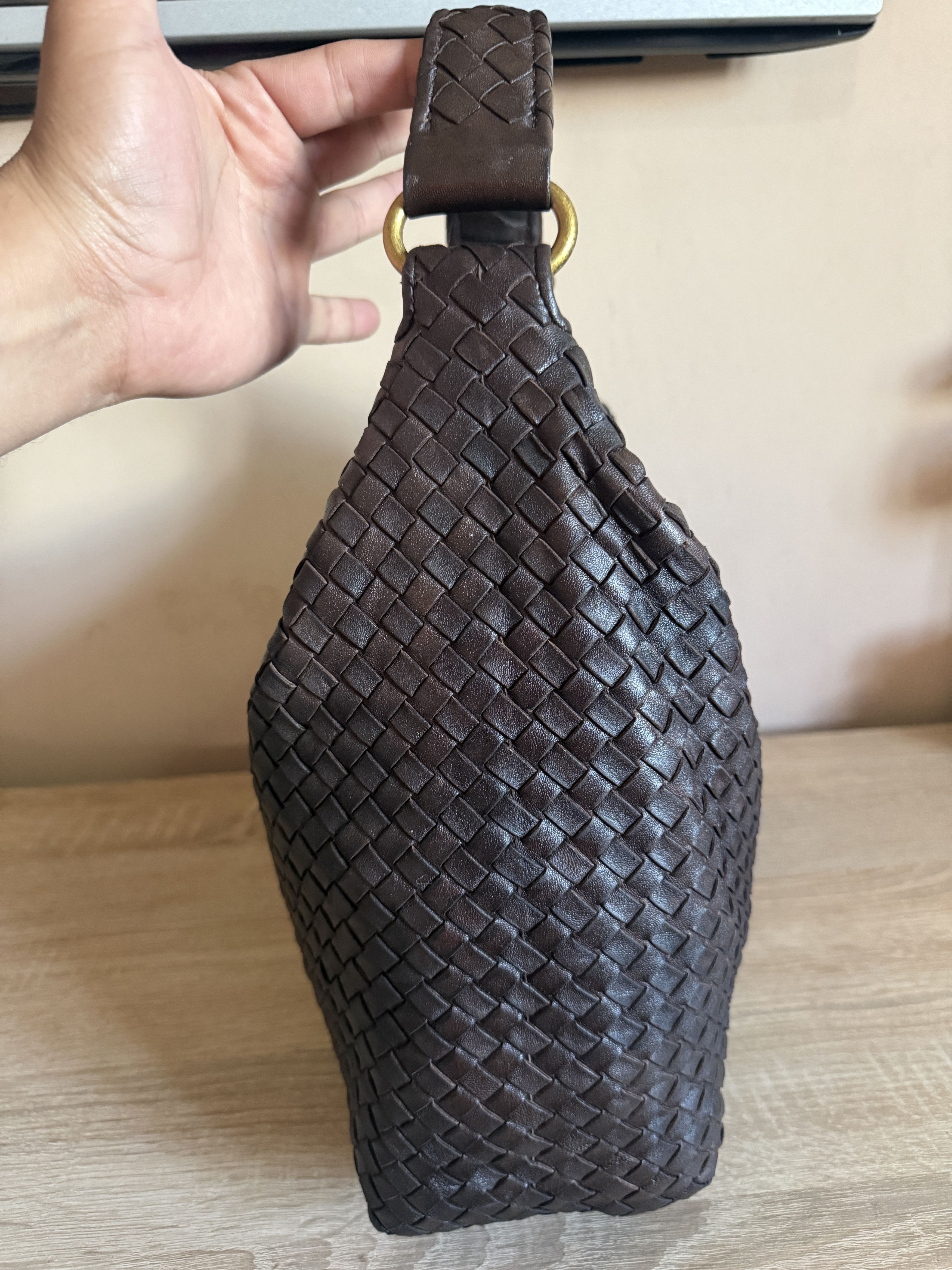Bottega Veneta Bottega Veneta Intrecciato Hobo Bag Brown Leather luxury Size ONE SIZE - 5 Thumbnail