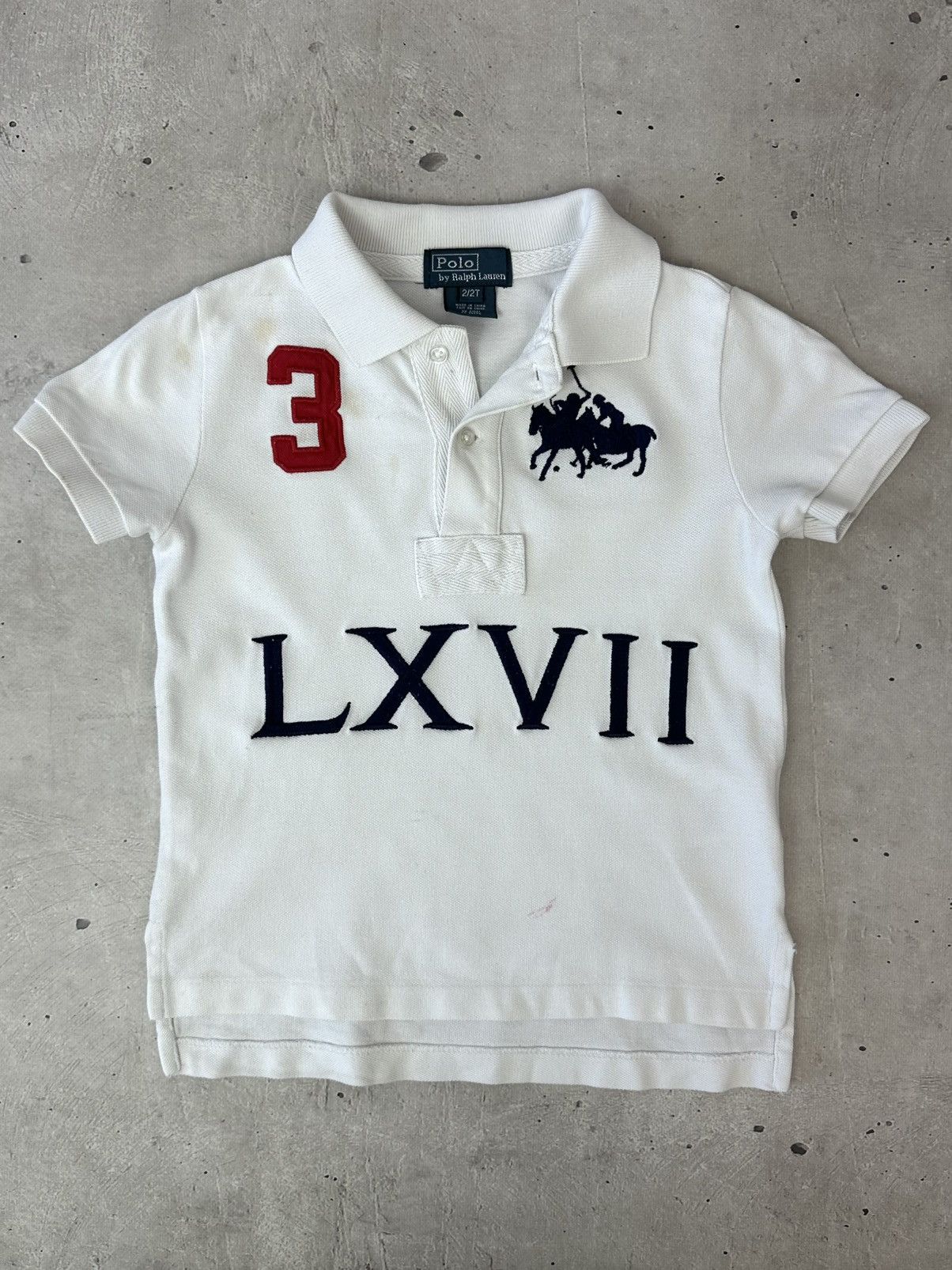 Polo Ralph Lauren Vintage Polo Ralph Lauren Embroidered Logo White Kids Polo Size XXS / US 00 / IT 34 - 1 Thumbnail
