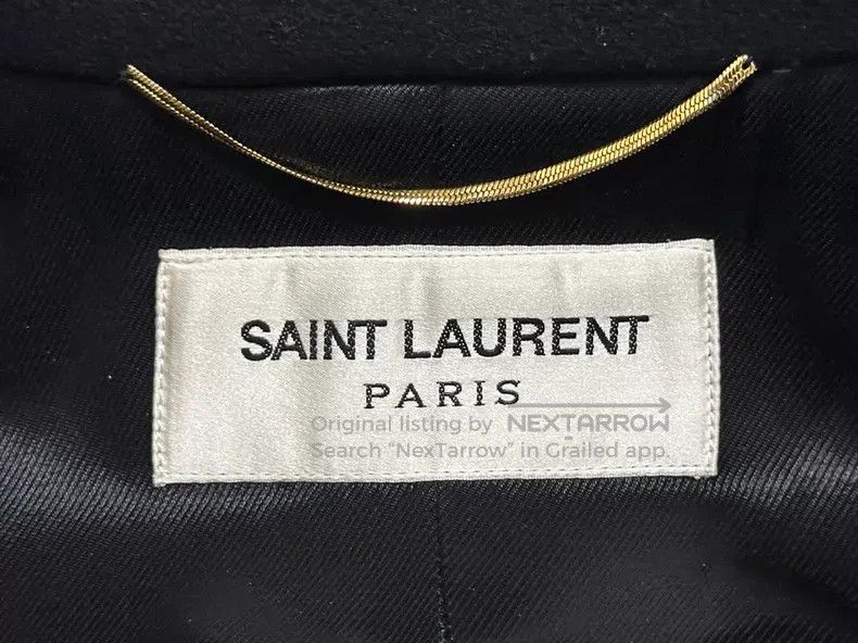 Saint Laurent Paris Saint Laurent Paris Gold Buckle Coat i Size XXS / US 00 / IT 34 - 2 Thumbnail