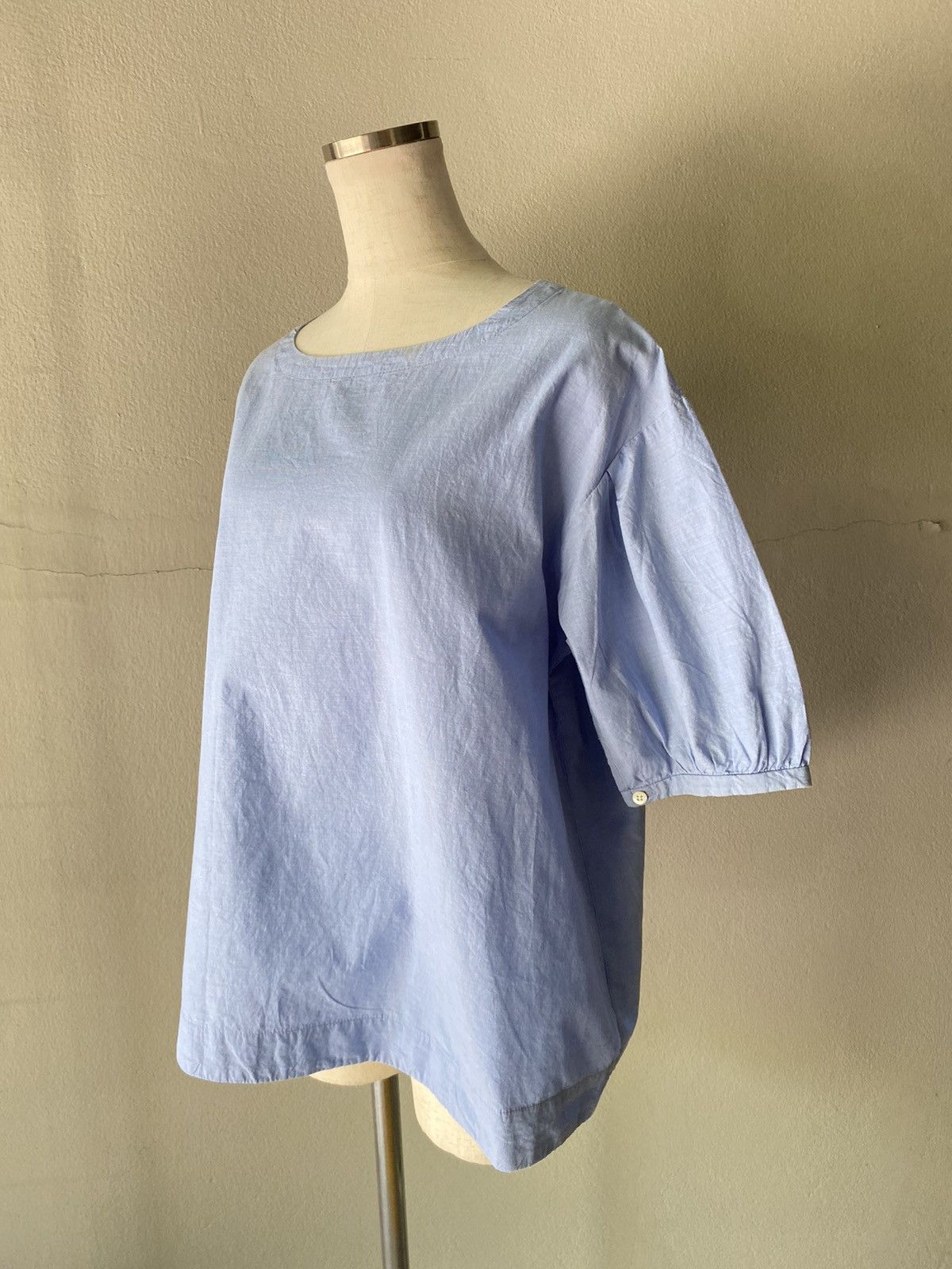 45rpm 45rpm Women Casual Light Blue Puff Sleeve Top Size L / US 10 / IT 46 - 9 Thumbnail