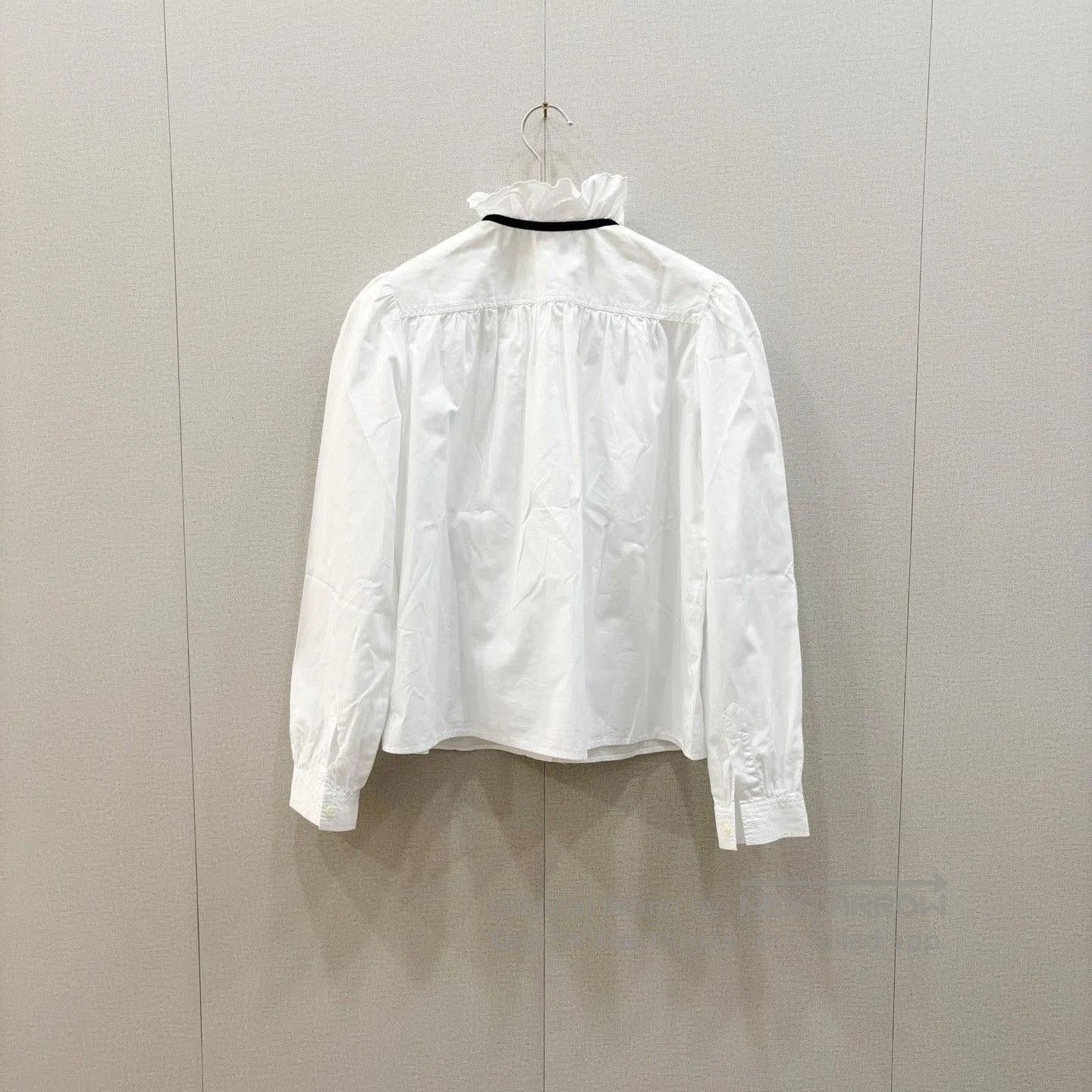 Miu Miu Miumiu White Shirt with Black Bow. Size S / US 4 / IT 40 - 2 Thumbnail