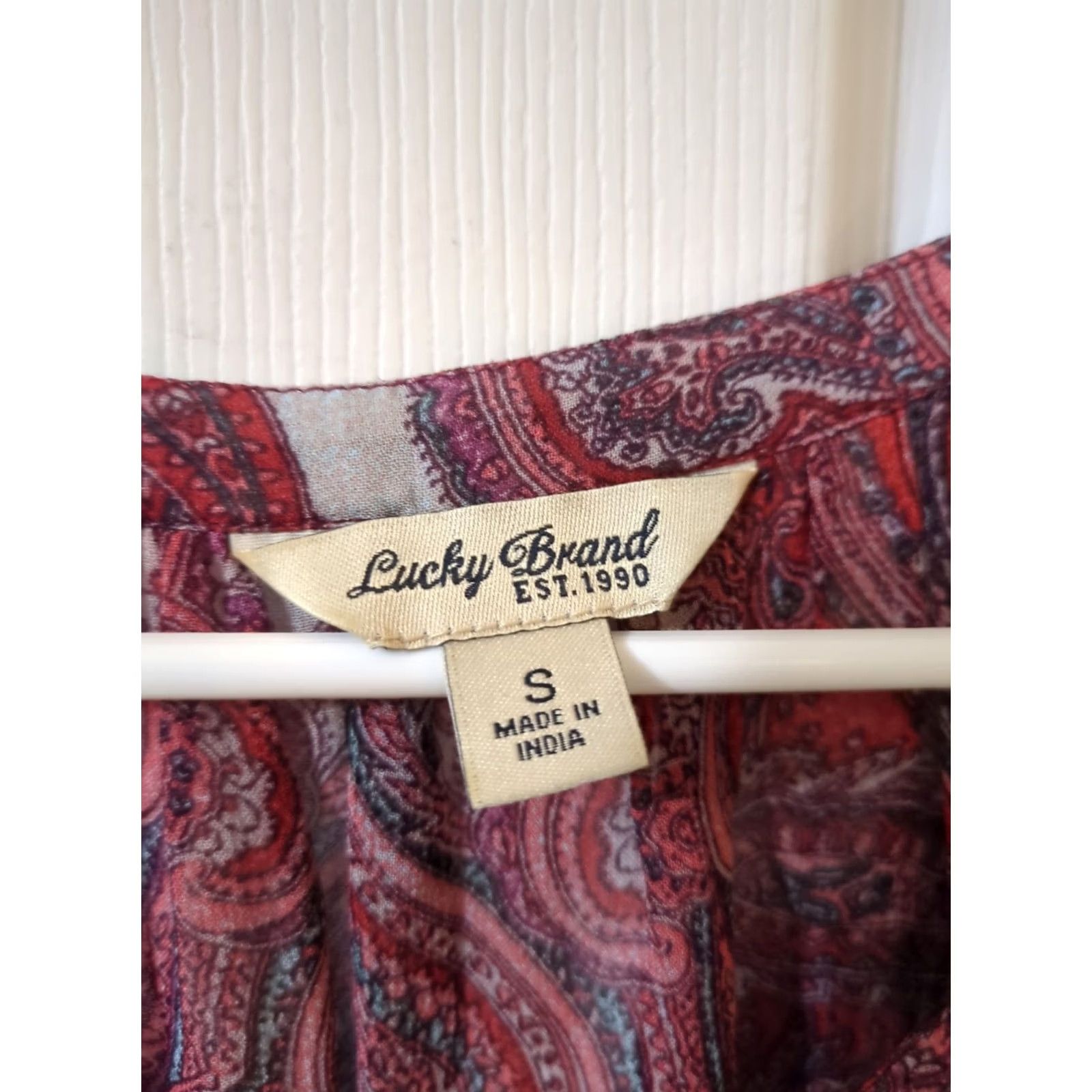 Lucky Brand Lucky Brand Women's Sheer Purple Paisley Tunic Mini Dress Size S Size S / US 4 / IT 40 - 2 Thumbnail