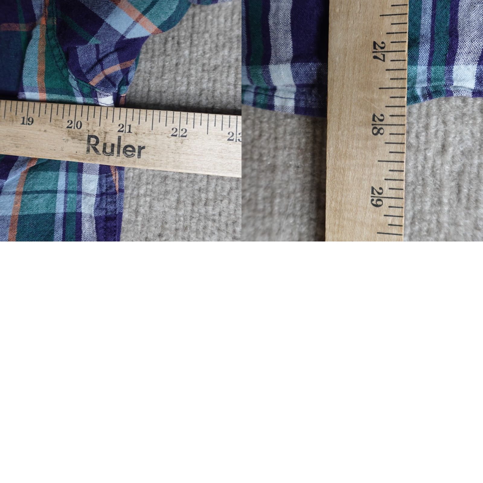 Rag & Bone rag & bone Shirt Large Blue Plaid Button Down 55% Linen 45% Cotton Men Regular Long Sleeve Collar Down Size US L / EU 52-54 / 3 - 8 Thumbnail