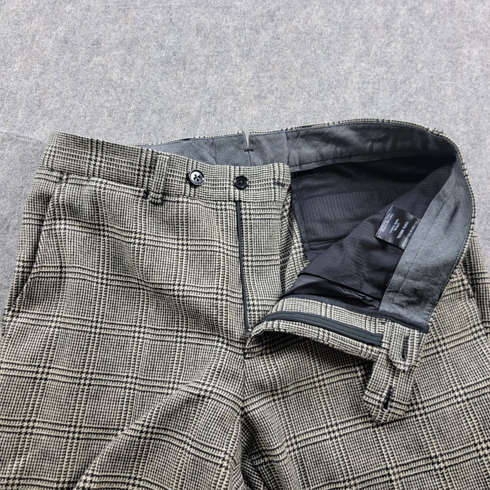 Todd Snyder Todd Snyder Plaid Wool Trouser Multi Cream Black *Read* Size US 31 - 9 Thumbnail