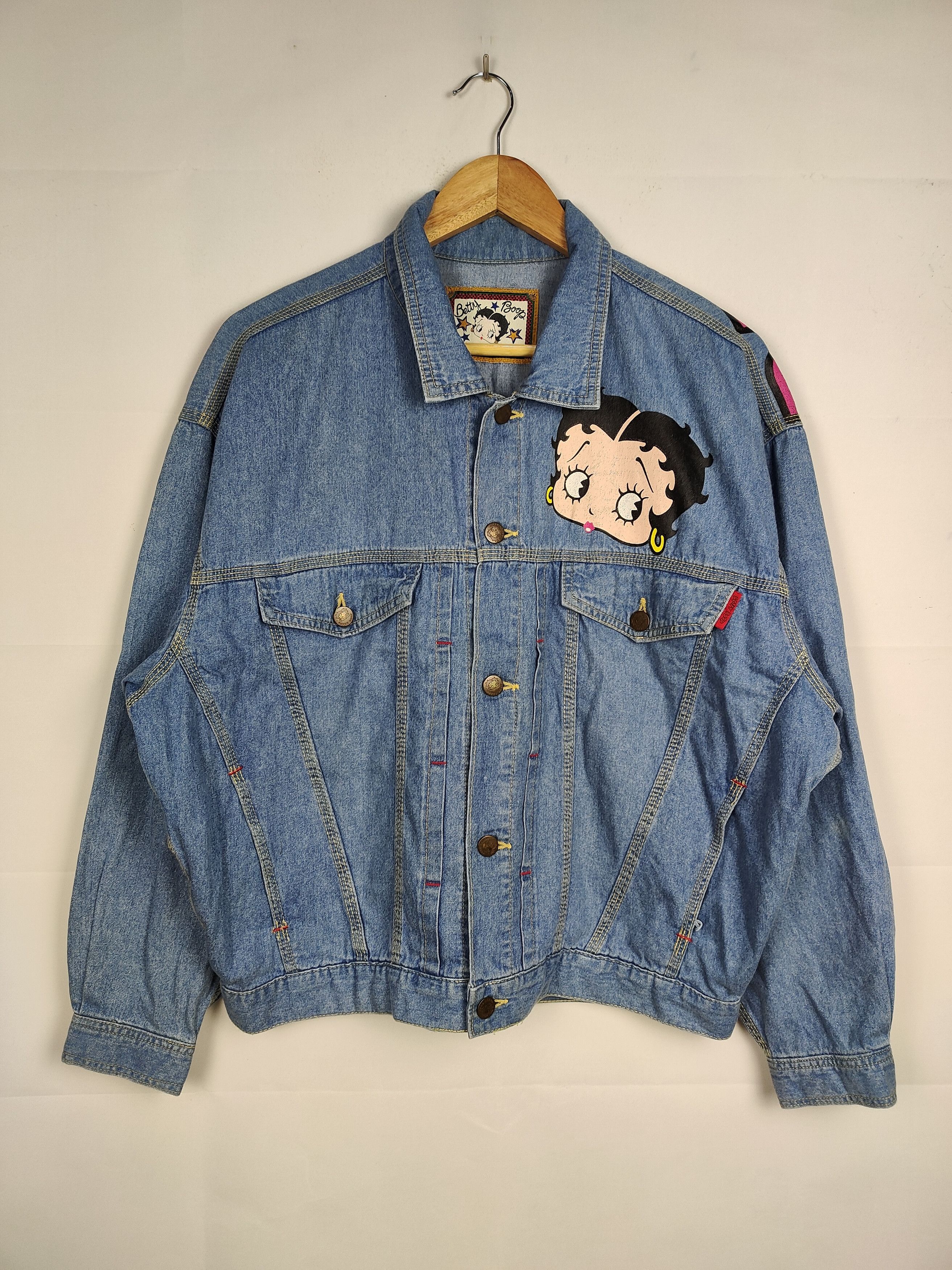 Designer × Vintage Vintage Betty Boop Denim Jacket Size M / US 6-8 / IT 42-44 - 2 Thumbnail