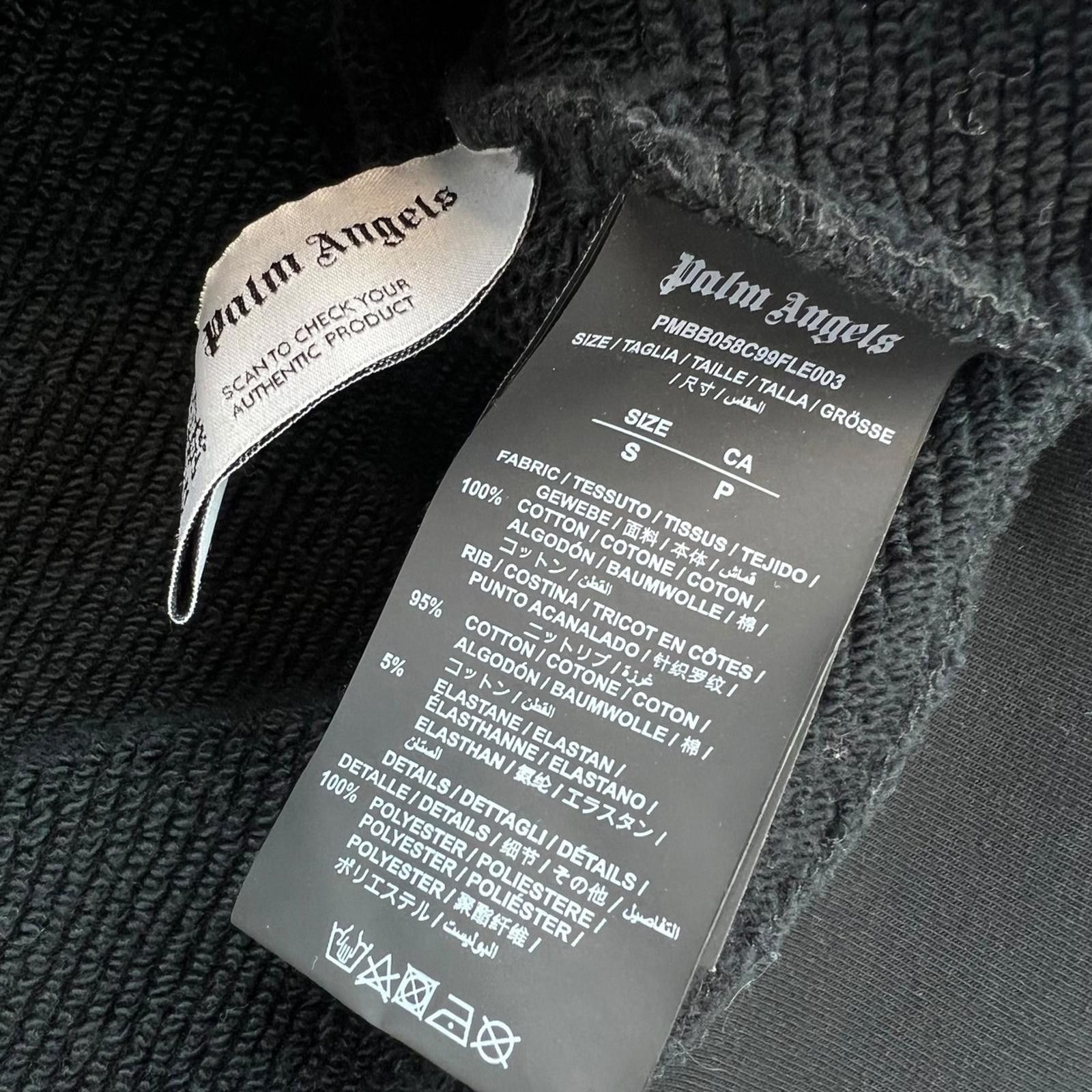 Palm Angels Palm Angels Curved Logo Black Hoodie Size US S / EU 44-46 / 1 - 4 Thumbnail