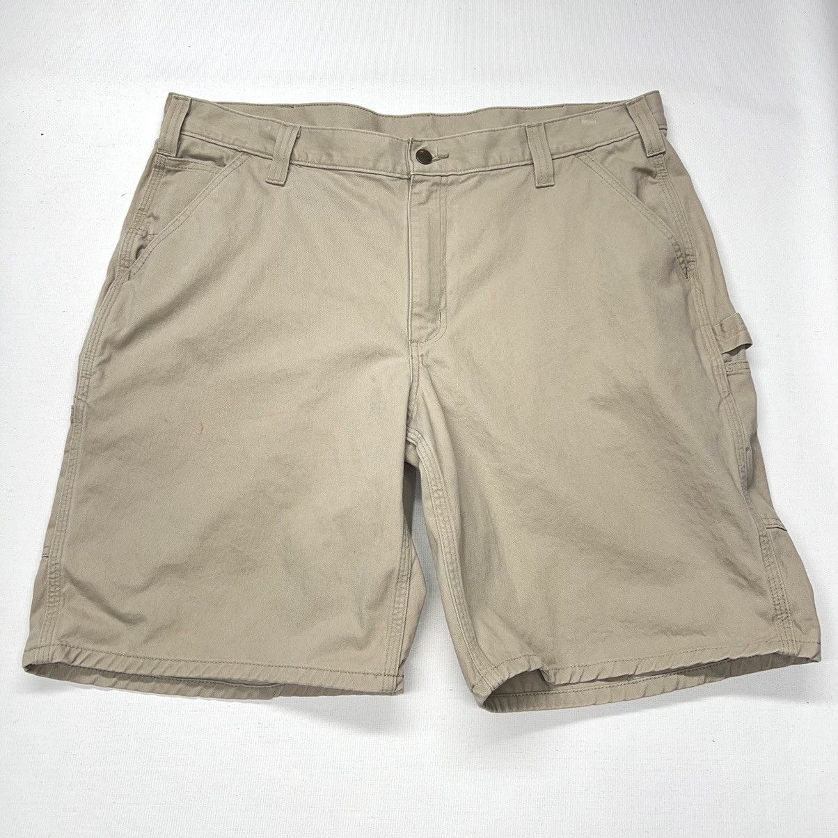 Carhartt × Vintage Carhartt Shorts Beige Relaxed Fit Carpenter Workwear Tan Y2K Size US 40 / EU 56 - 2 Thumbnail