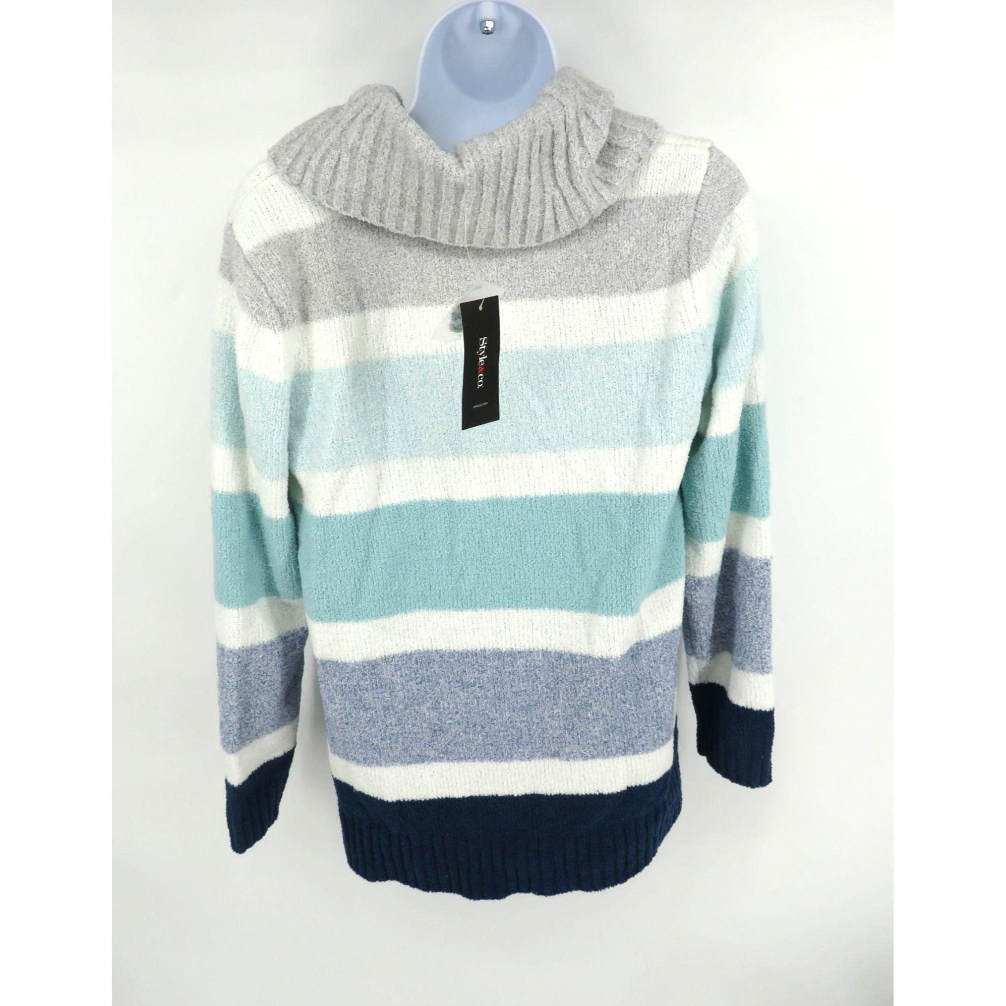 Style & Co Style & Co Striped Cowl Neck Sweater S Multicolor Soft Knit Size S / US 4 / IT 40 - 3 Thumbnail