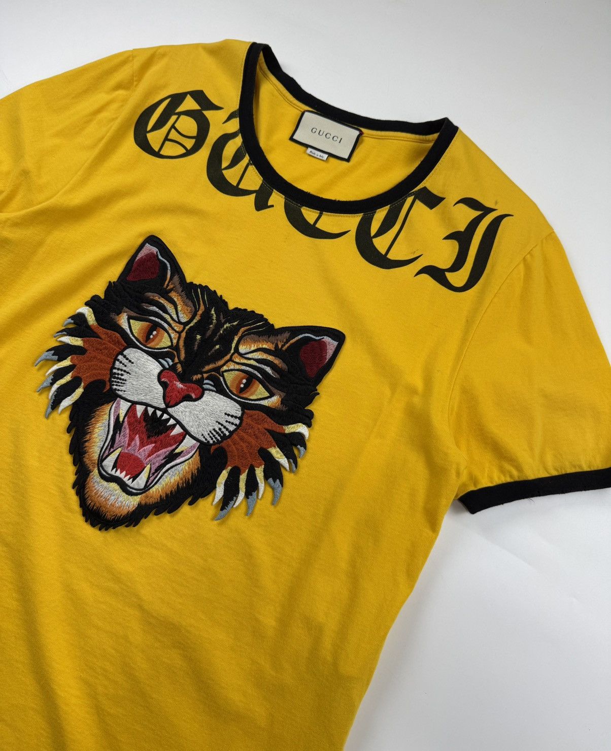 Gucci Gucci Angry Cat Tee Size US L / EU 52-54 / 3 - 4 Thumbnail