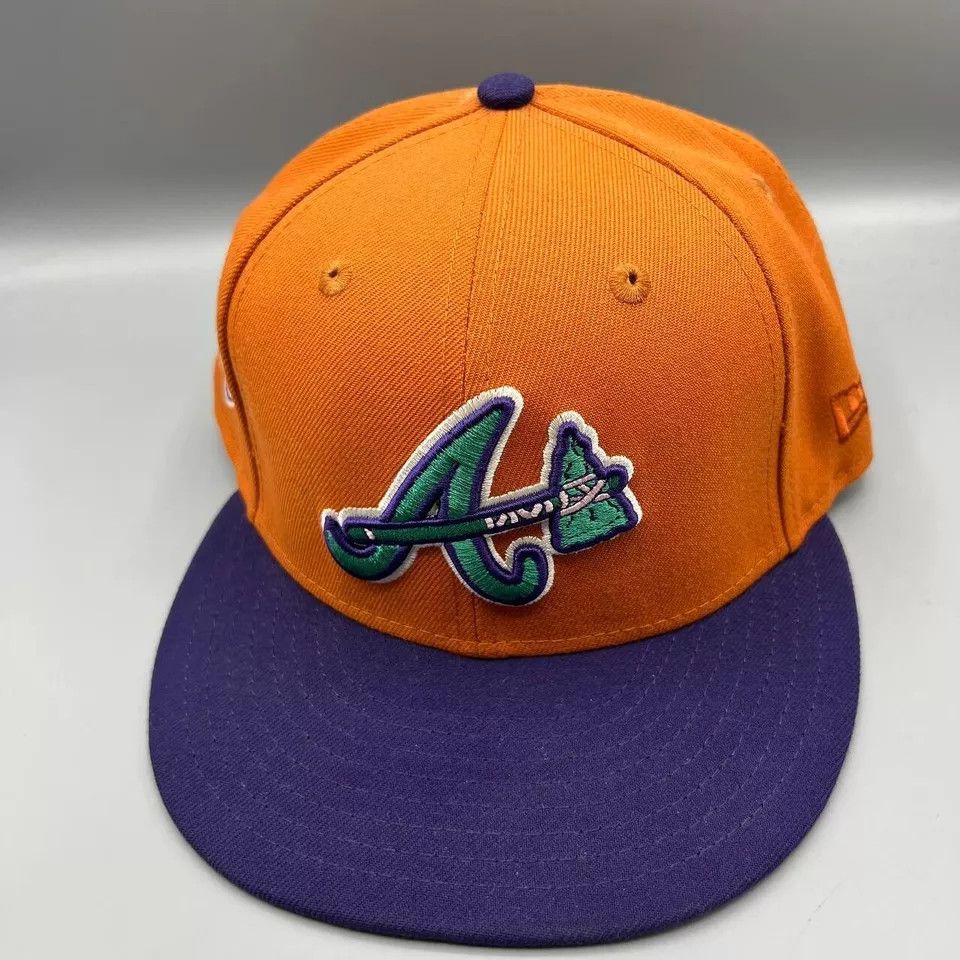 New Era Atlanta Braves Hat Men 7 3/8 59Fifty New Era Fitted Cap Size ONE SIZE - 2 Thumbnail