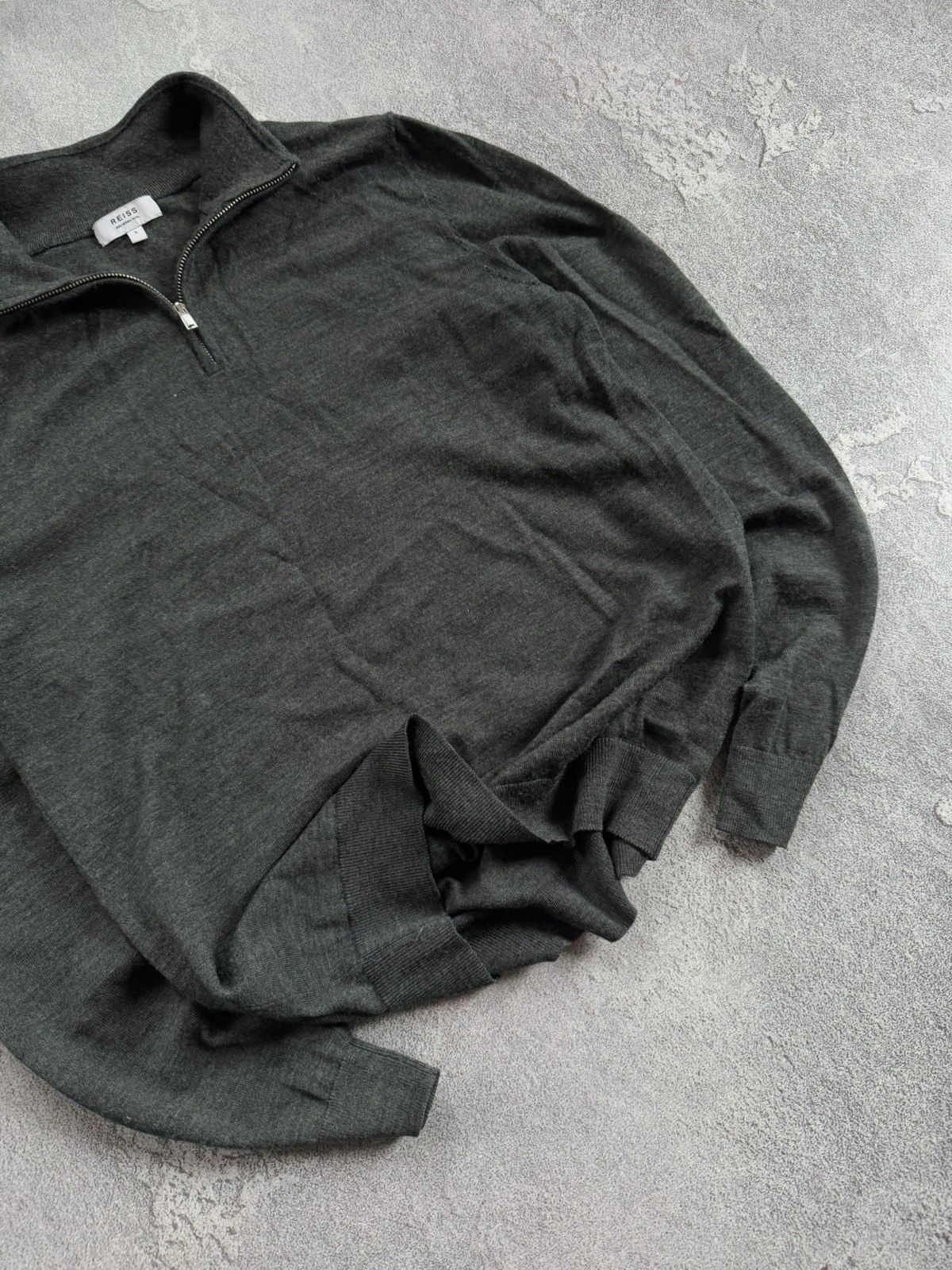 Designer × Reiss Reiss S wool 1/4 zip sweater knitwear jumper pullover Size US S / EU 44-46 / 1 - 3 Thumbnail